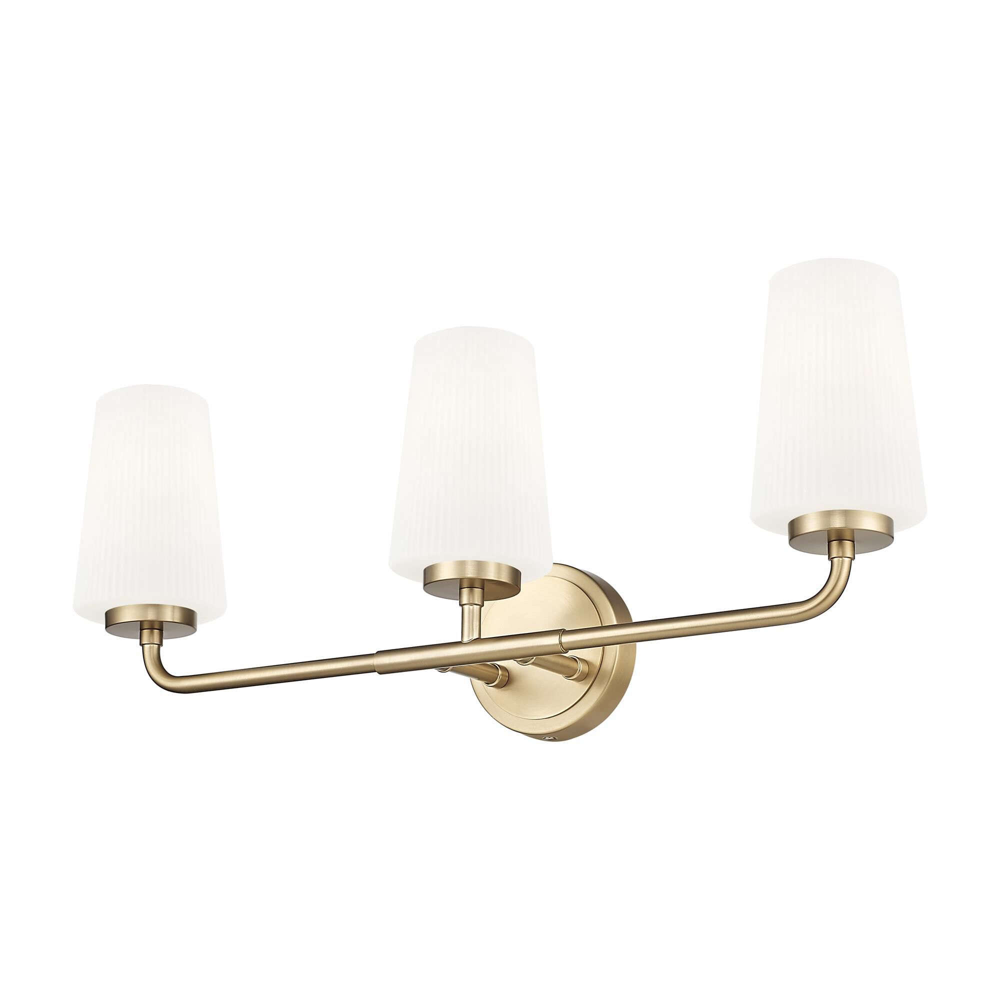Shown in Modern Gold finish and Matte Opal glass and Matte Opal shade