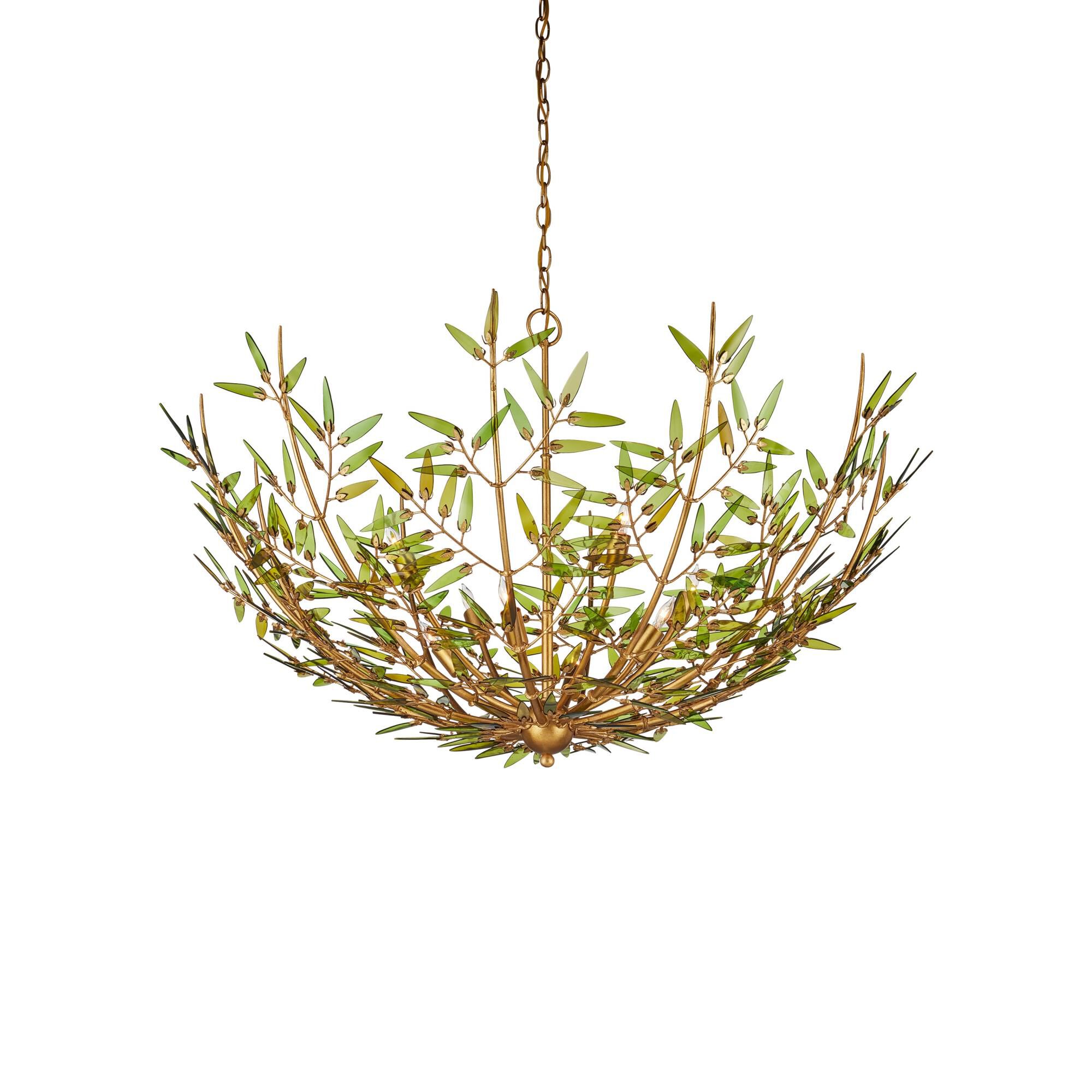 Shown in Green, Contemporary Gold Leaf and Contemporary Gold finish