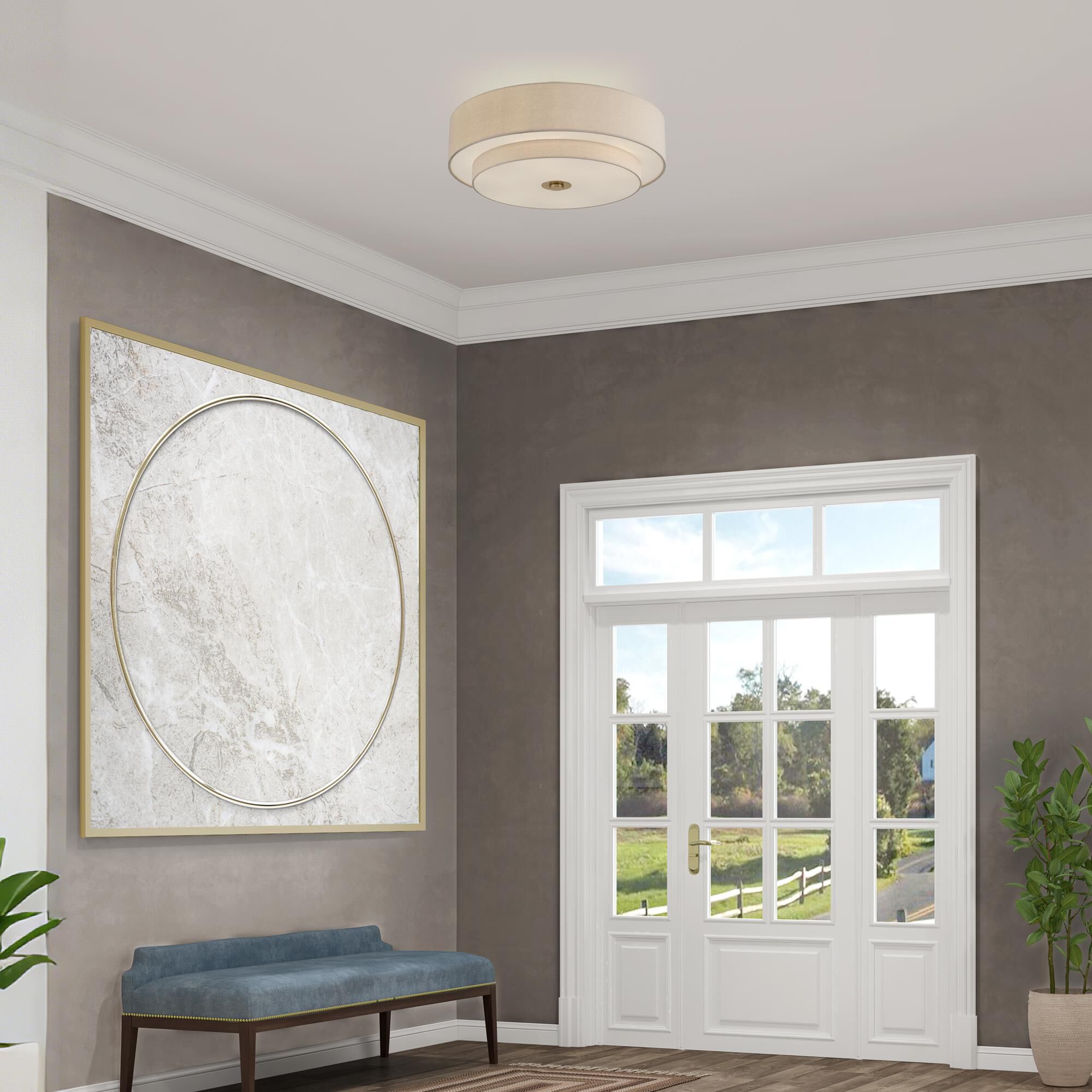 Bellingham 30 Inch Semi Flush Mount by Livex Lighting