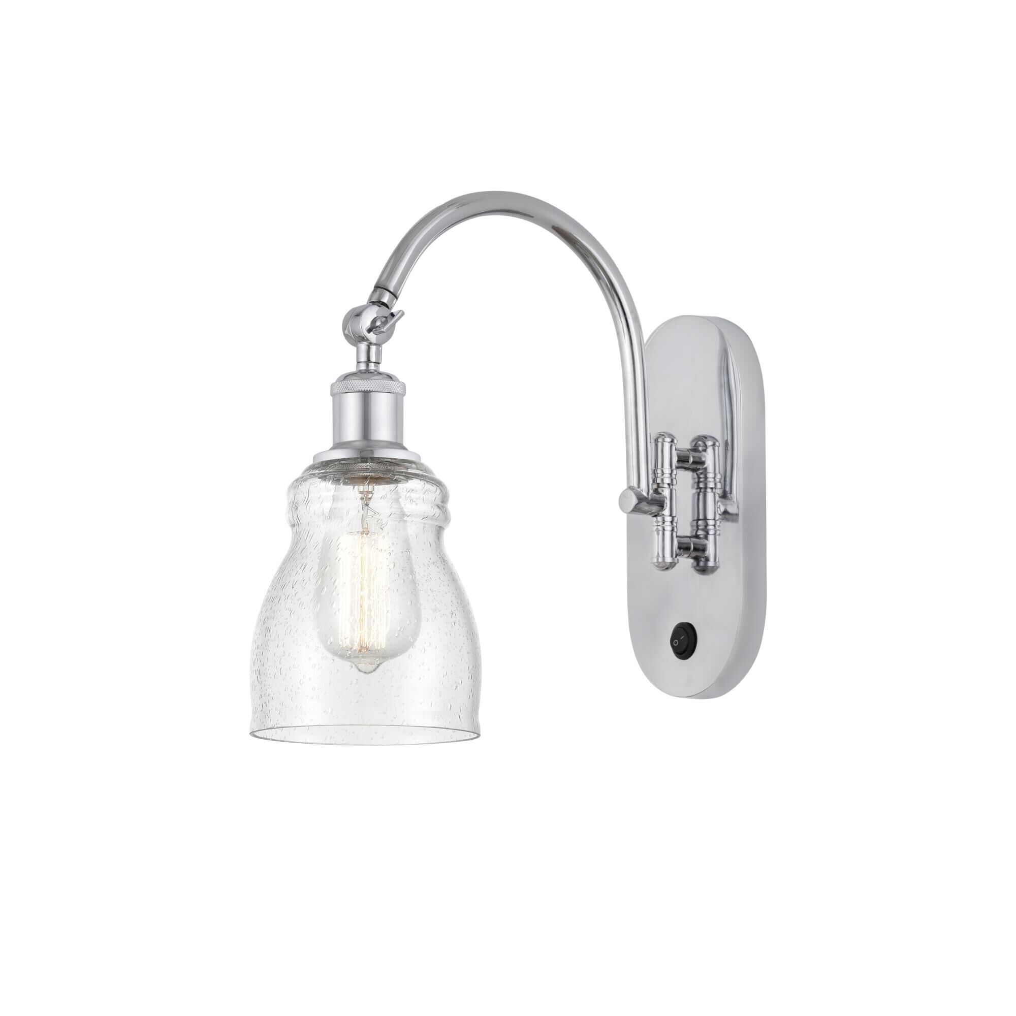 Shown in Polished Chrome finish and Seedy glass