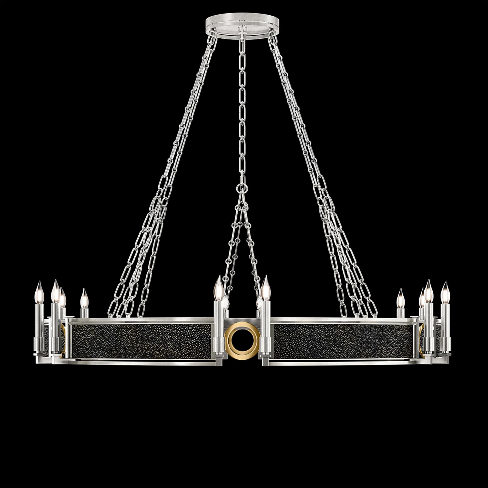 Shown in Silver Leaf and Brass  finish and Black Knight accent