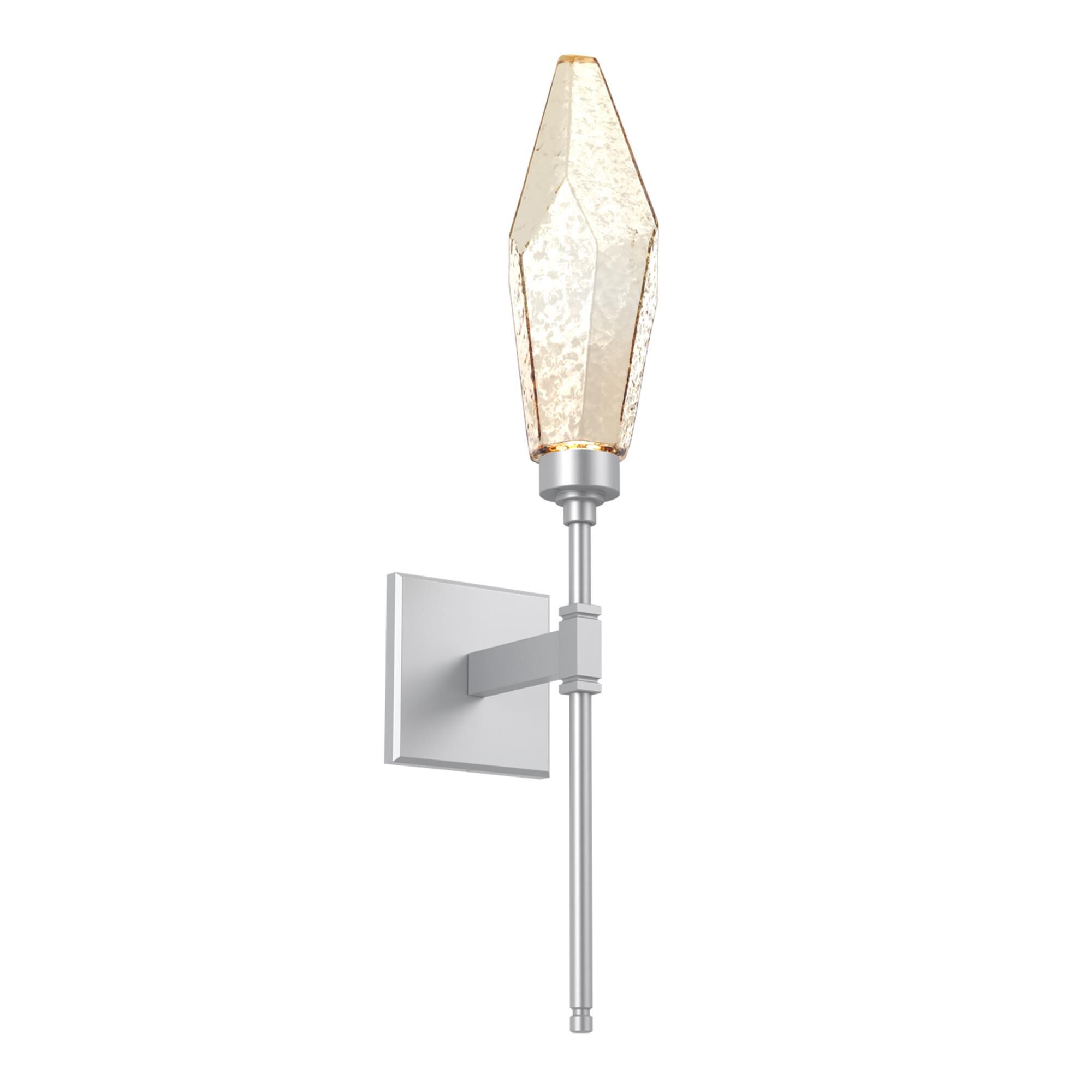 Shown in Classic Silver finish and Chilled Blown And Amber glass