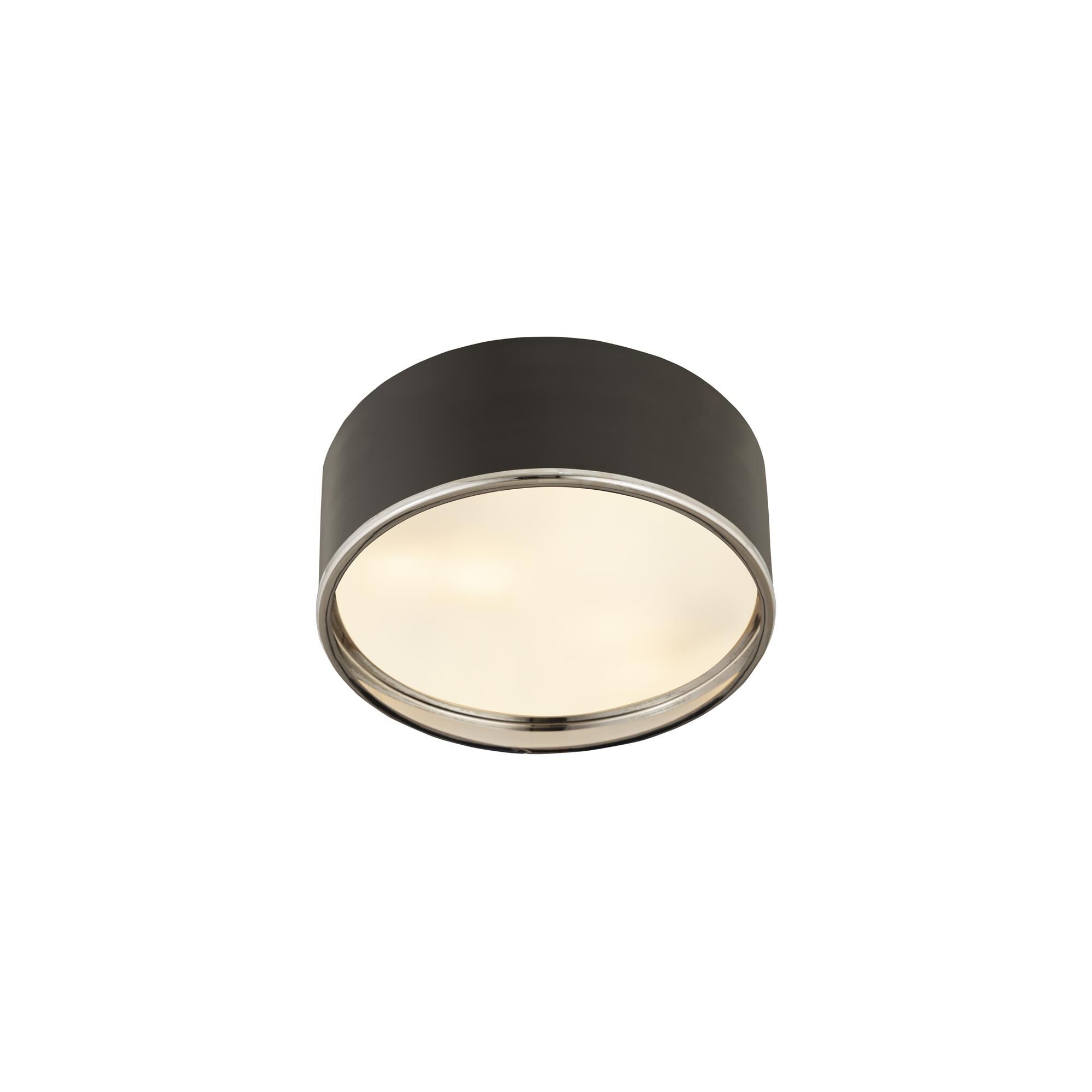 Shown in Matte Black And Chrome finish and Steel glass and Steel shade