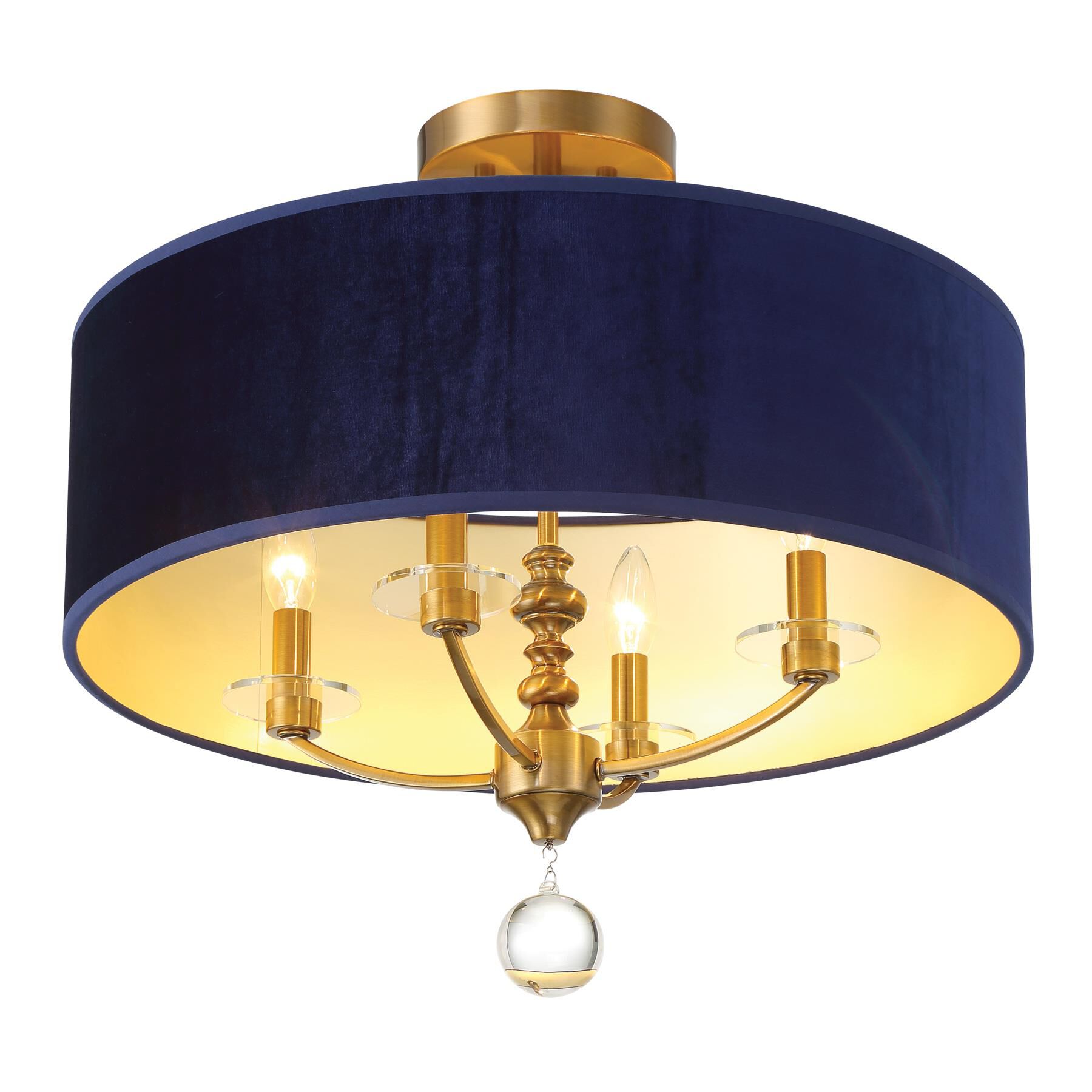 Shown in Oxidized Aged Brass finish and Velvet shade