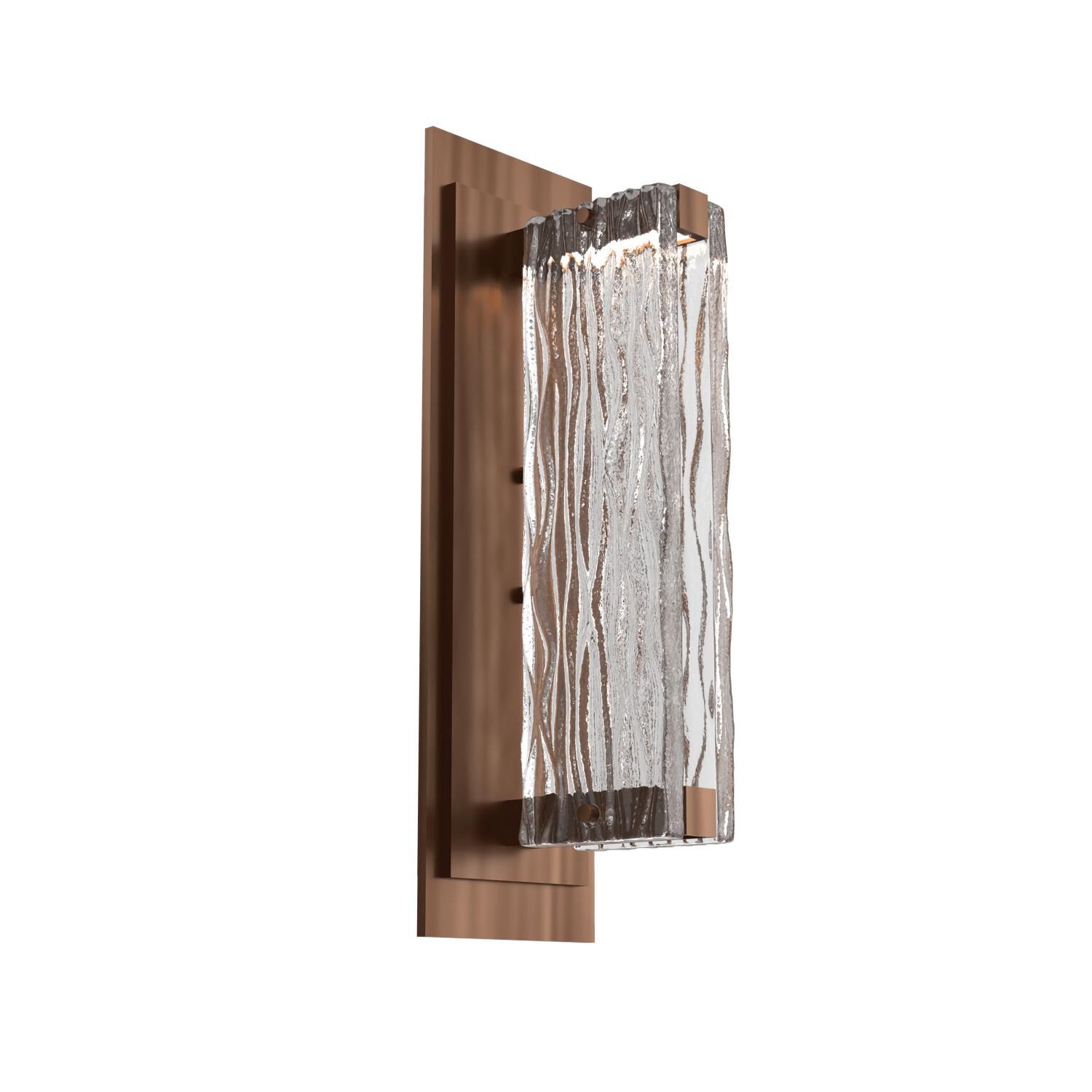 Shown in Oil Rubbed Bronze finish and Tidal Cast glass