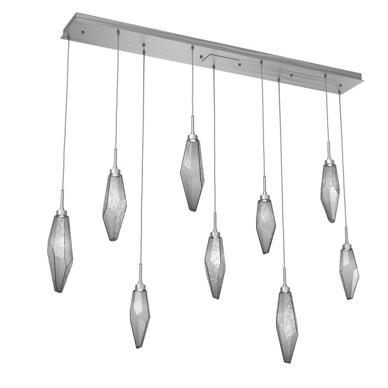 Rock Crystal Linear Suspension Light by Hammerton Studio
