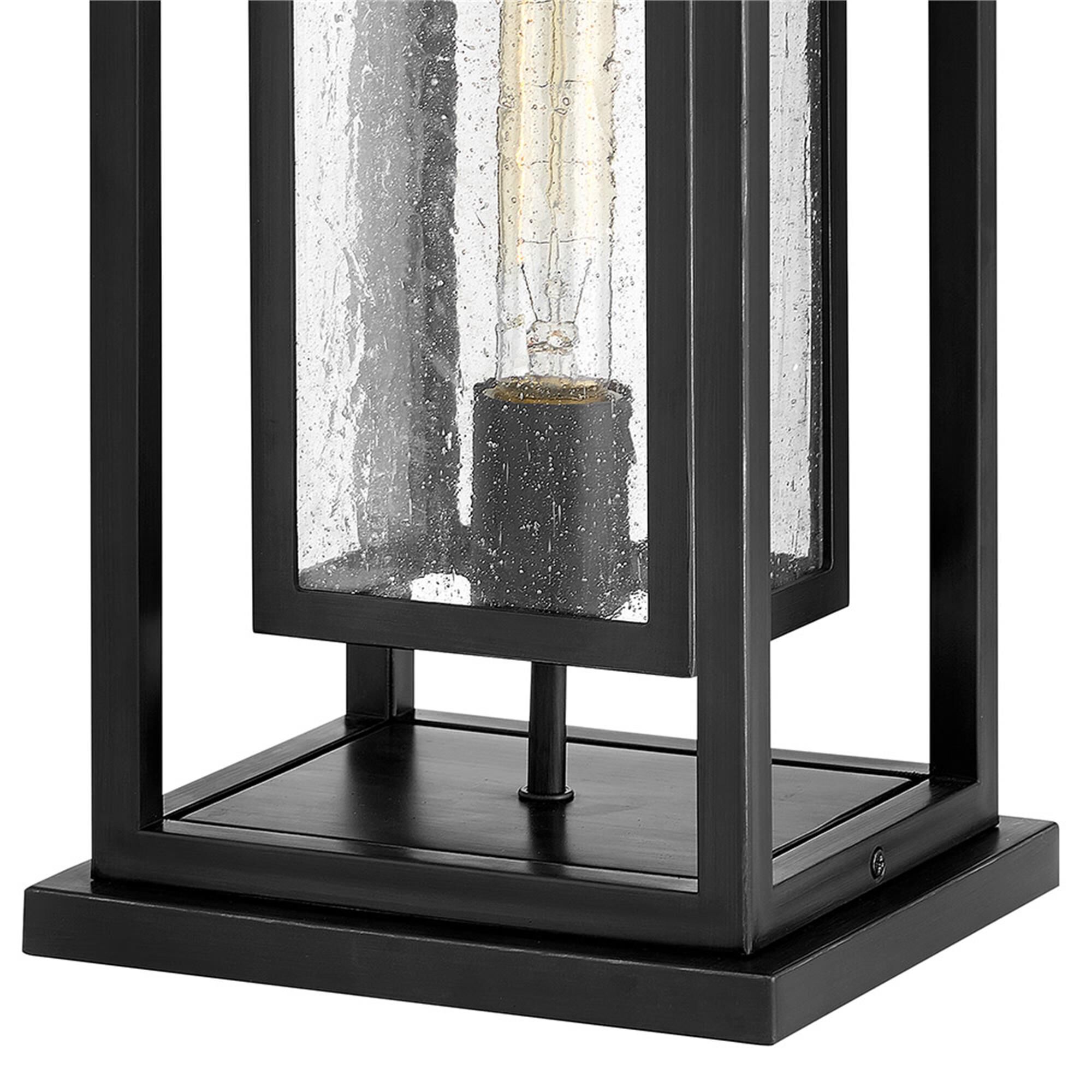 Shown in Black finish and Clear Seedy glass and 12 Volt accent