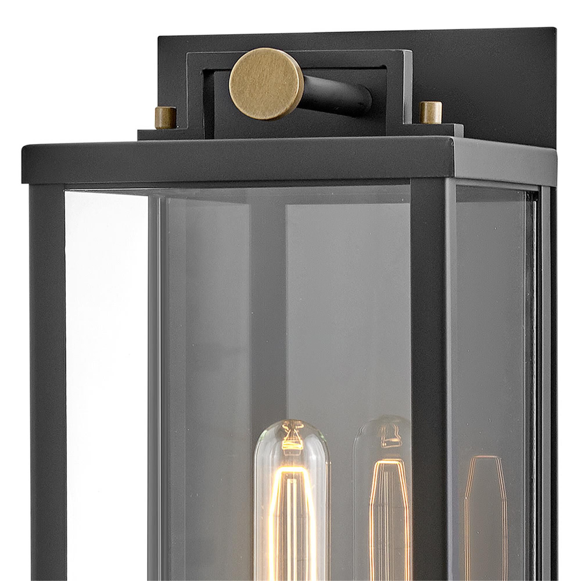 Shown in Black with Burnished Bronze Accents finish and Clear glass