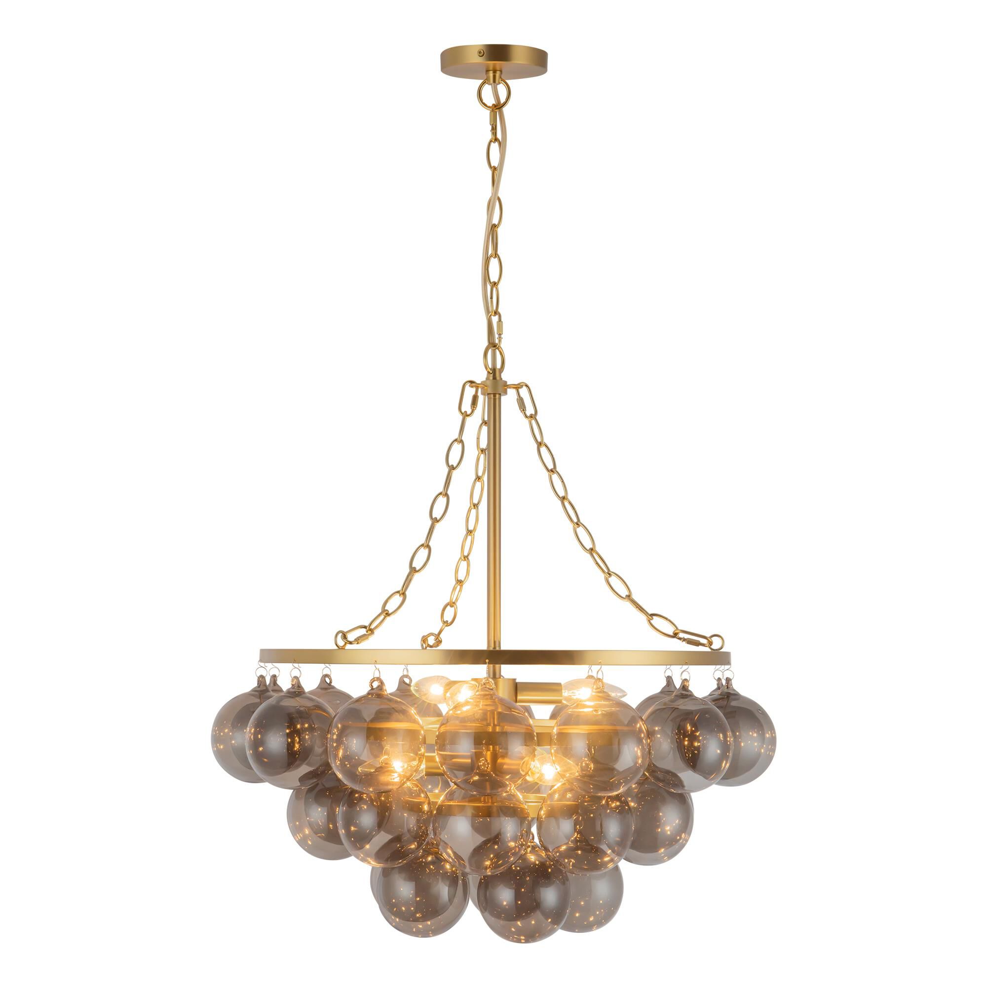 Shown in Brushed Gold finish and Smoked glass