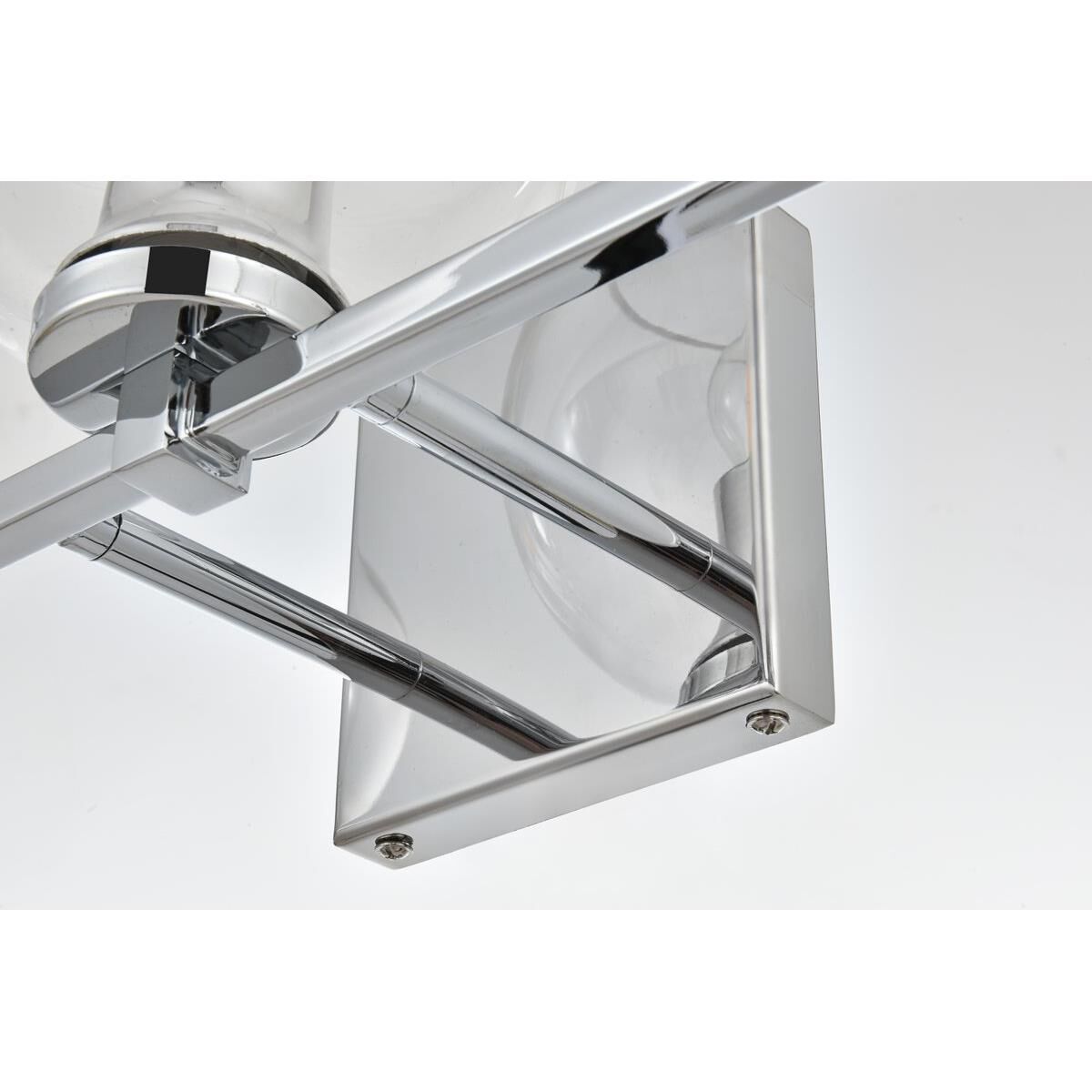 Shown in Chrome  finish and Clear glass