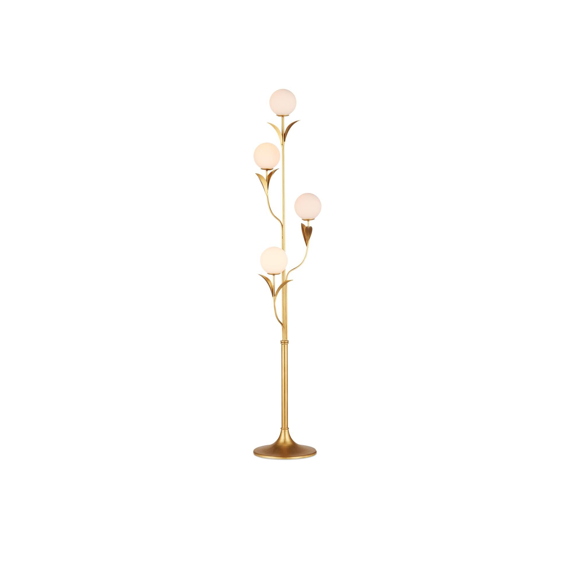 Shown in Contemporary Gold Leaf and Frosted White finish