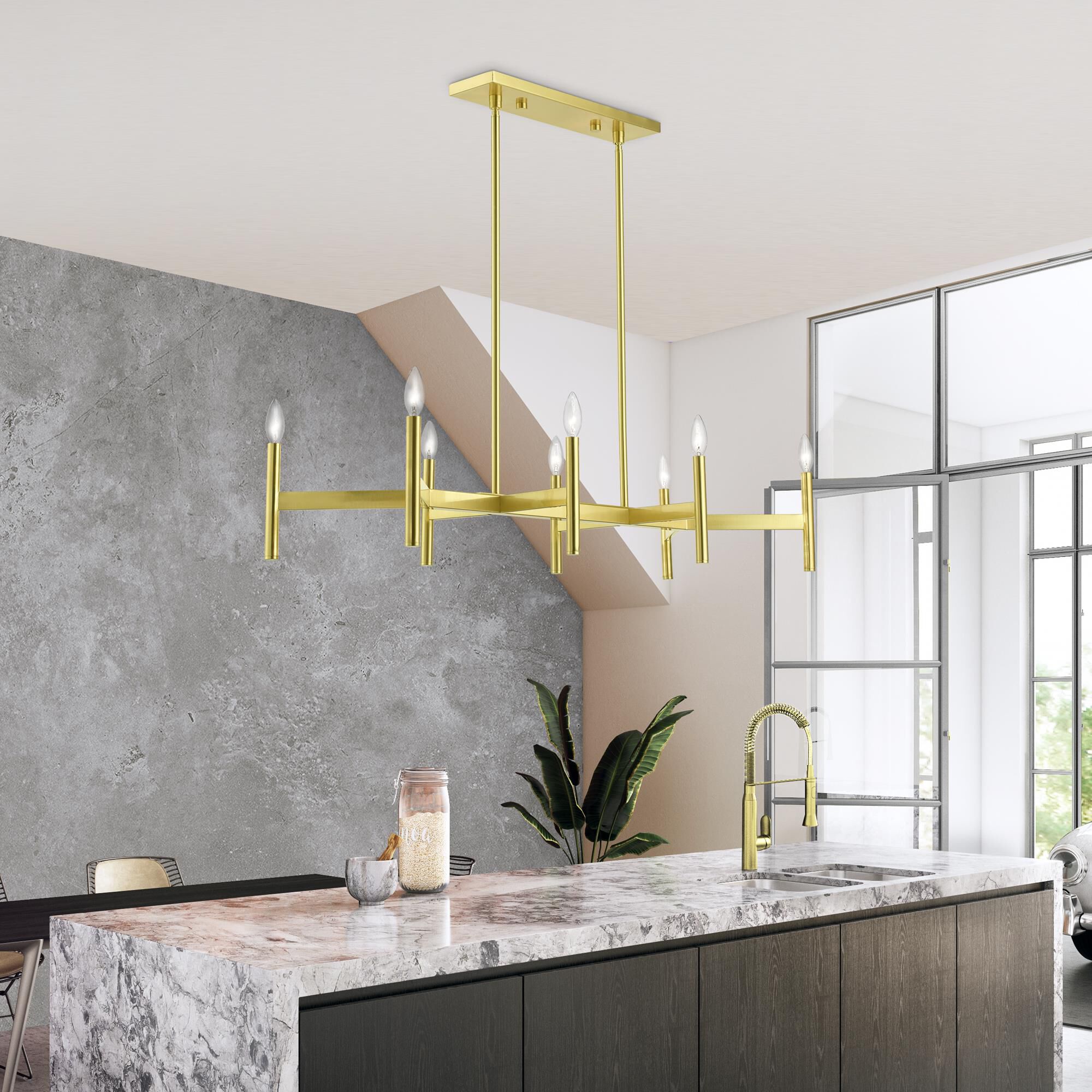 Shown in Satin Brass finish