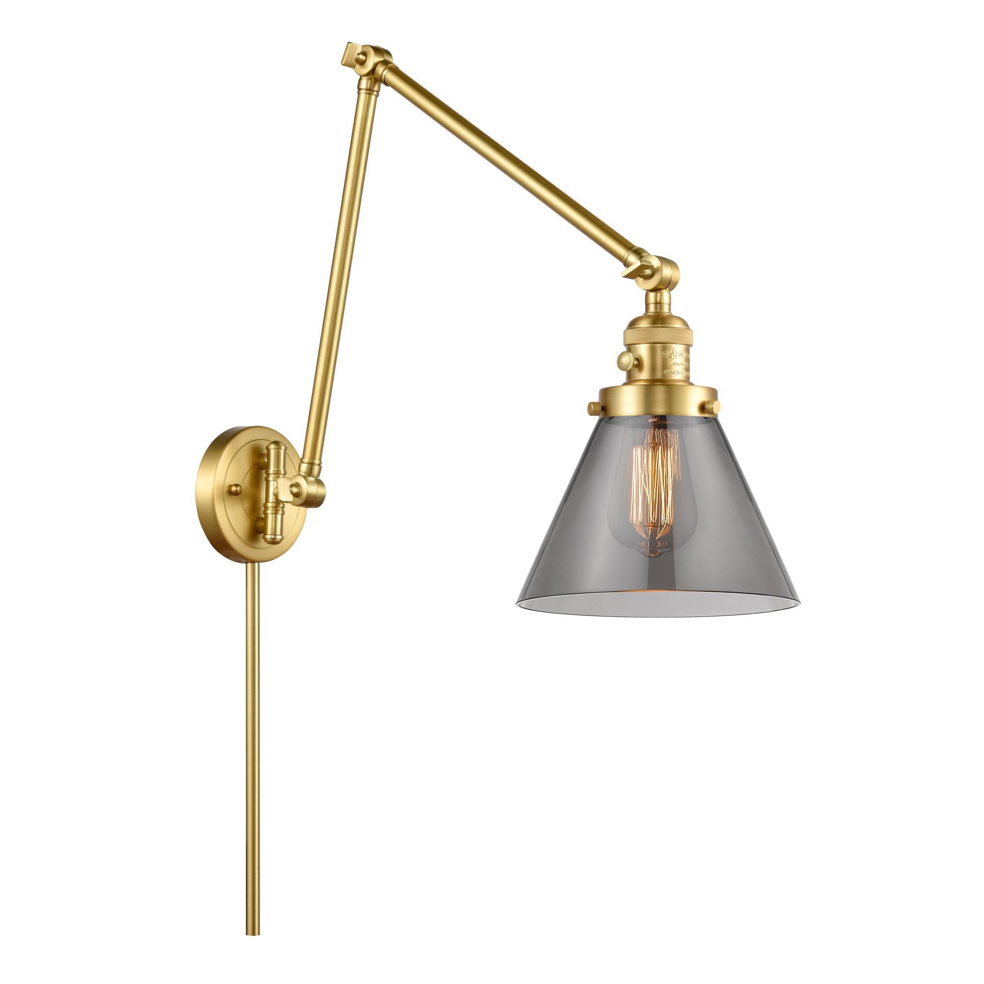 Bruno Marashlian Large Cone LED Wall Swing Lamp by Innovations Lighting