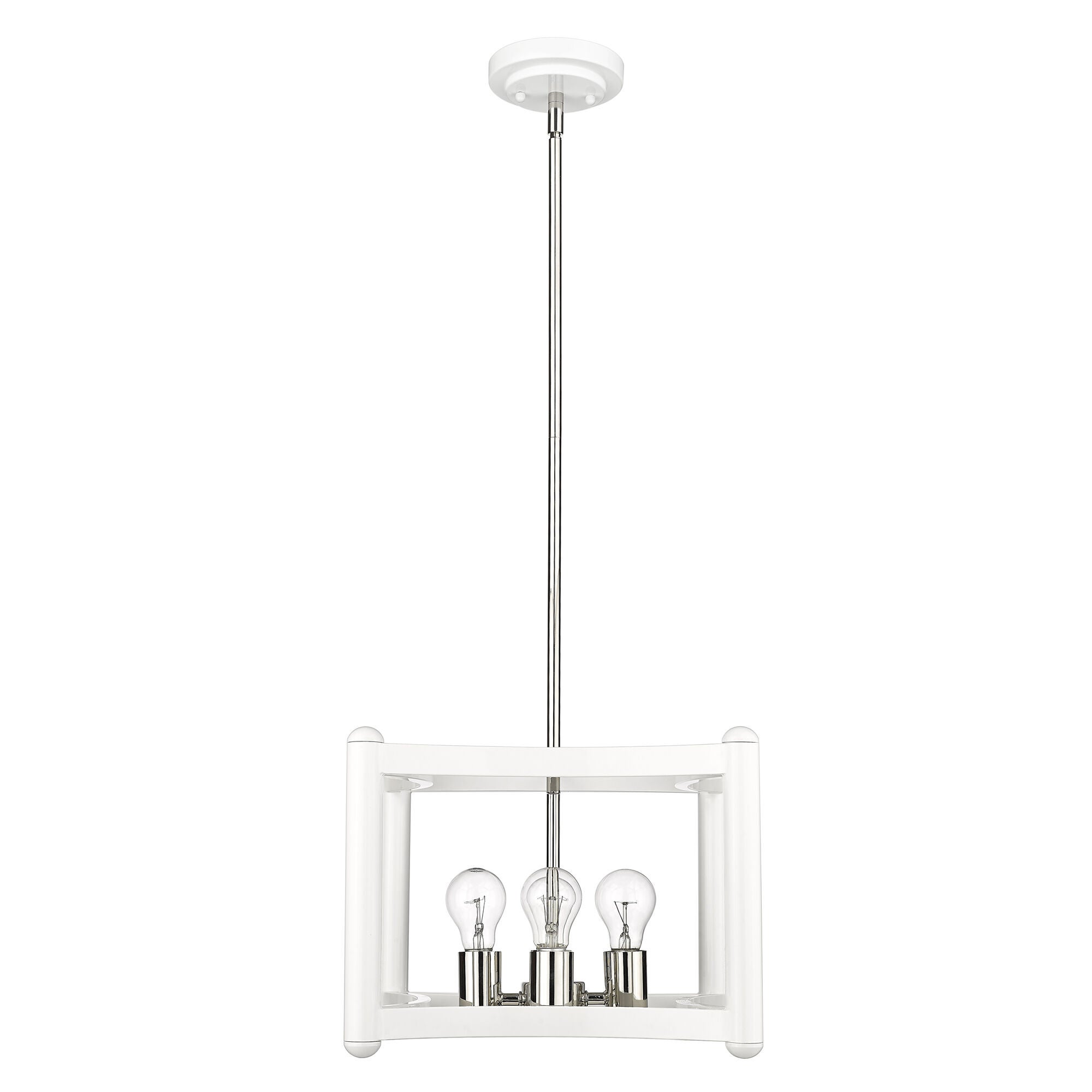 Shown in White With Polished Nickel Cluster finish