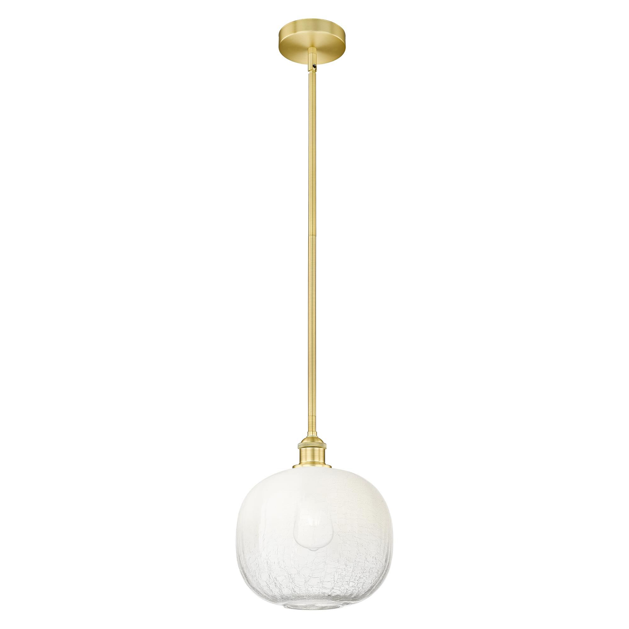 Shown in Satin Gold finish and Opal glass