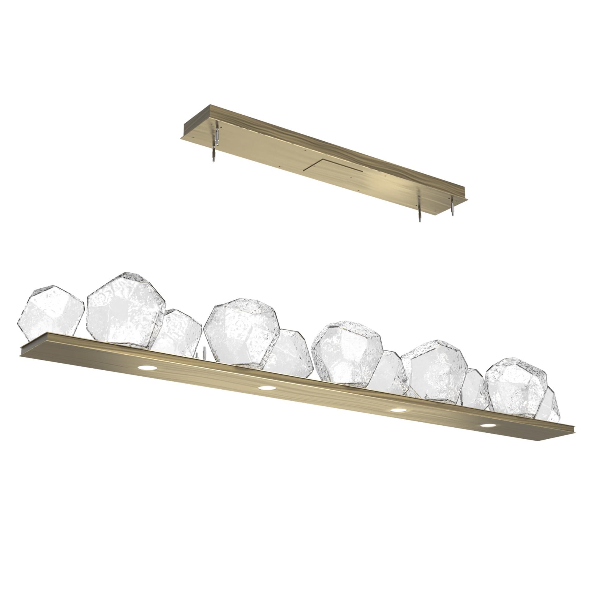 Shown in Heritage Brass finish and Clear glass