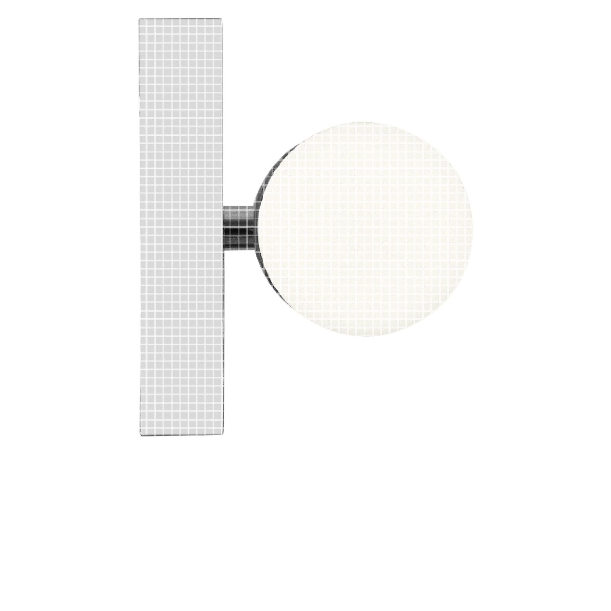Shown in Chrome finish and White Acrylic shade