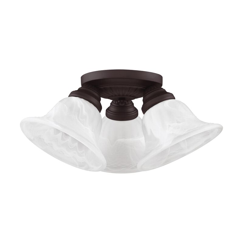 Edgemont 14 Inch 3 Light Semi Flush Mount by Livex Lighting