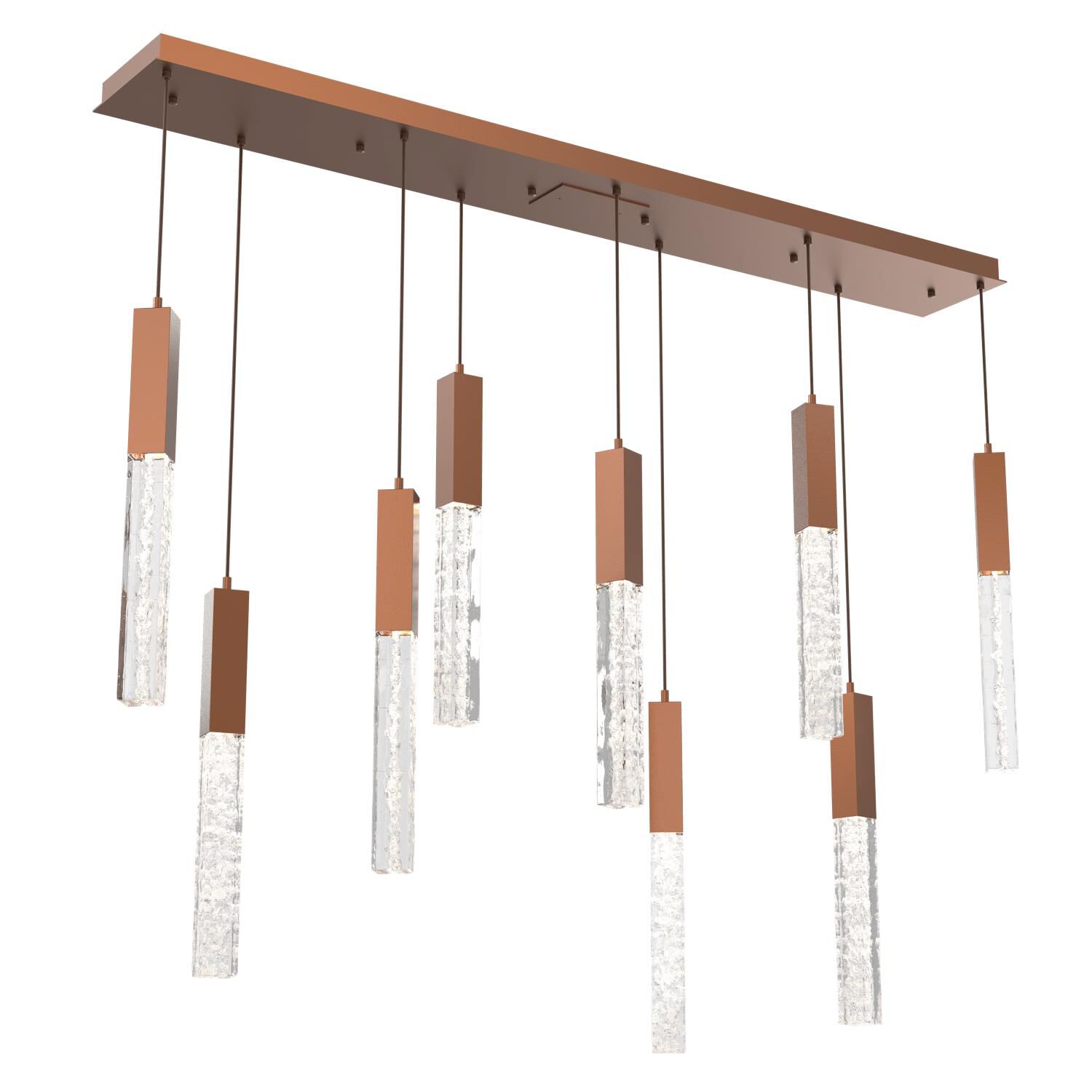 Shown in Burnished Bronze finish and Geo Inner And Clear Outer glass