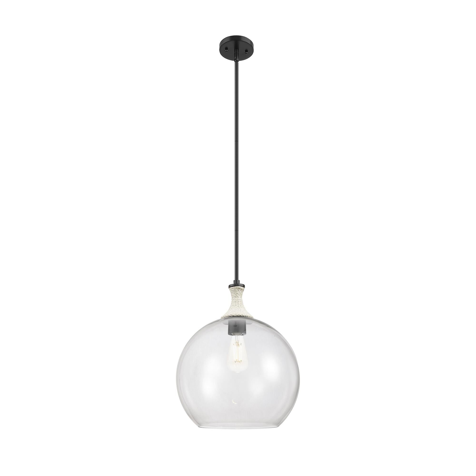 Shown in Matte Black finish and Clear glass