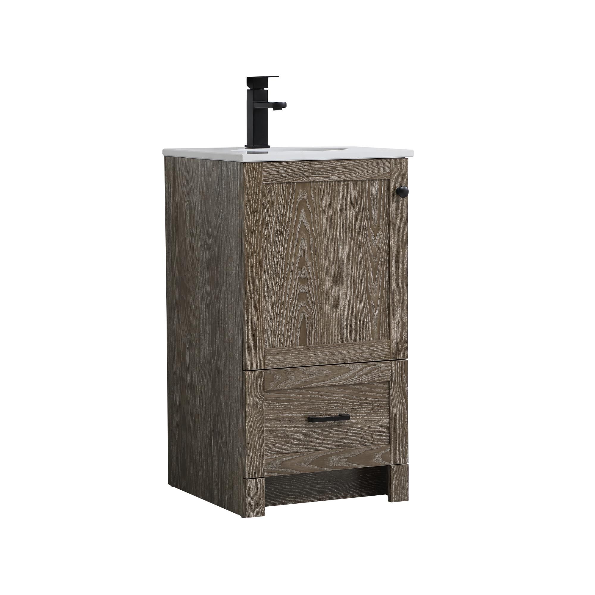 Shown in Weathered Oak And Black With Ivory finish
