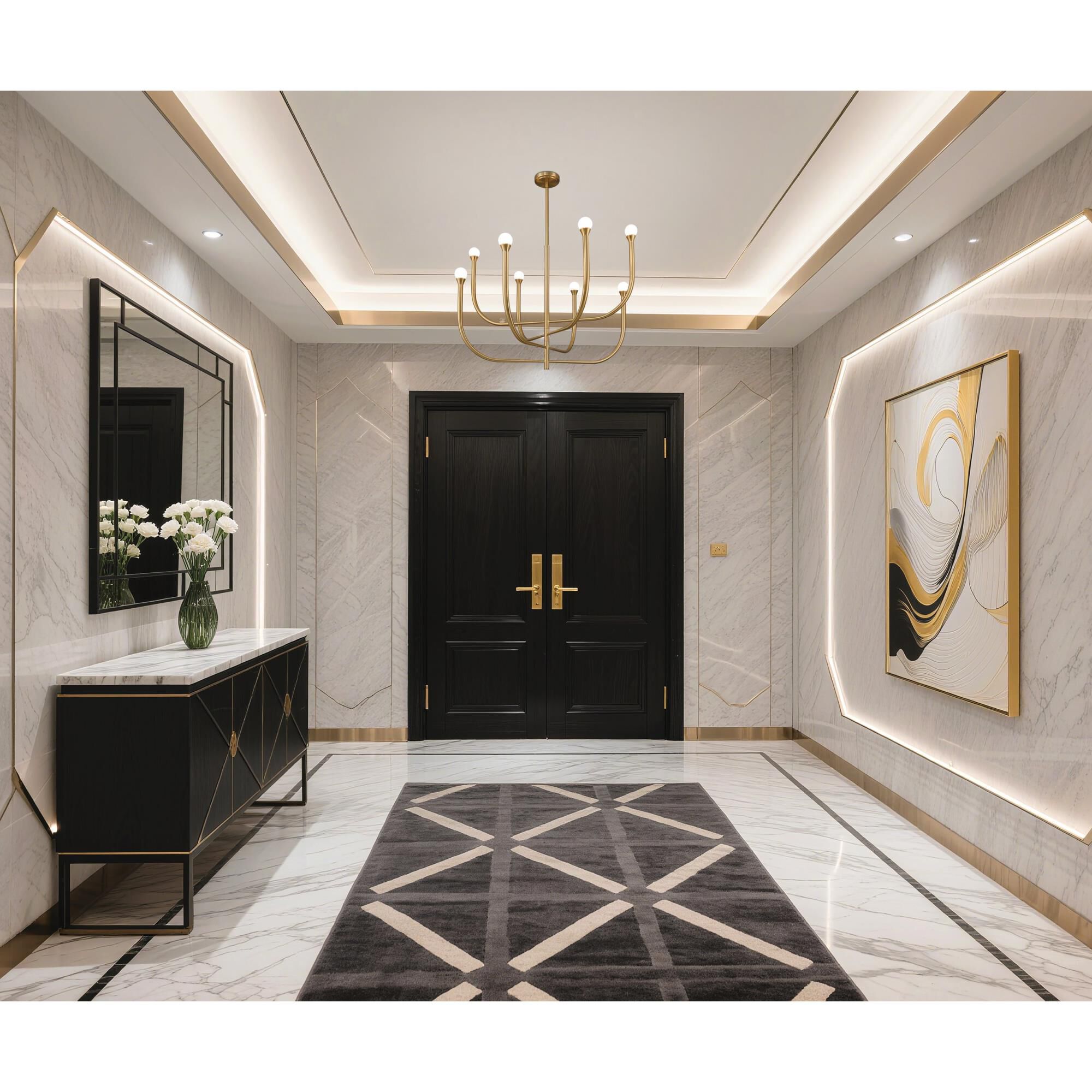 Shown in Brass finish and Opal glass