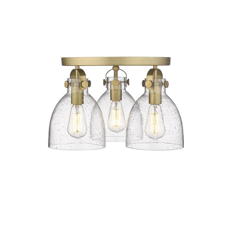 Bruno Marashlian Newton Bell 19 Inch 3 Light Flush Mount by Innovations Lighting