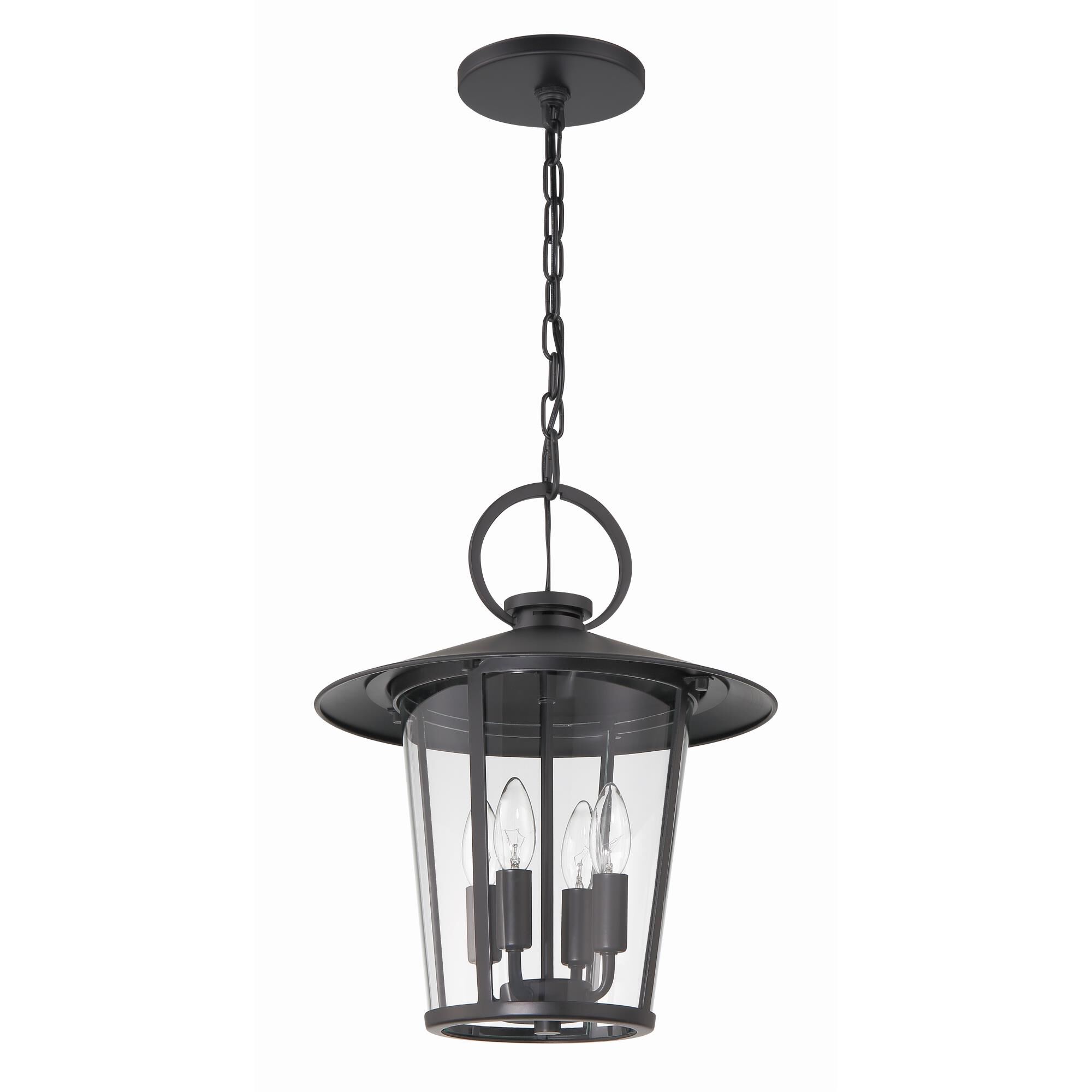 Shown in Matte Black finish and Clear glass and Clear Glass shade