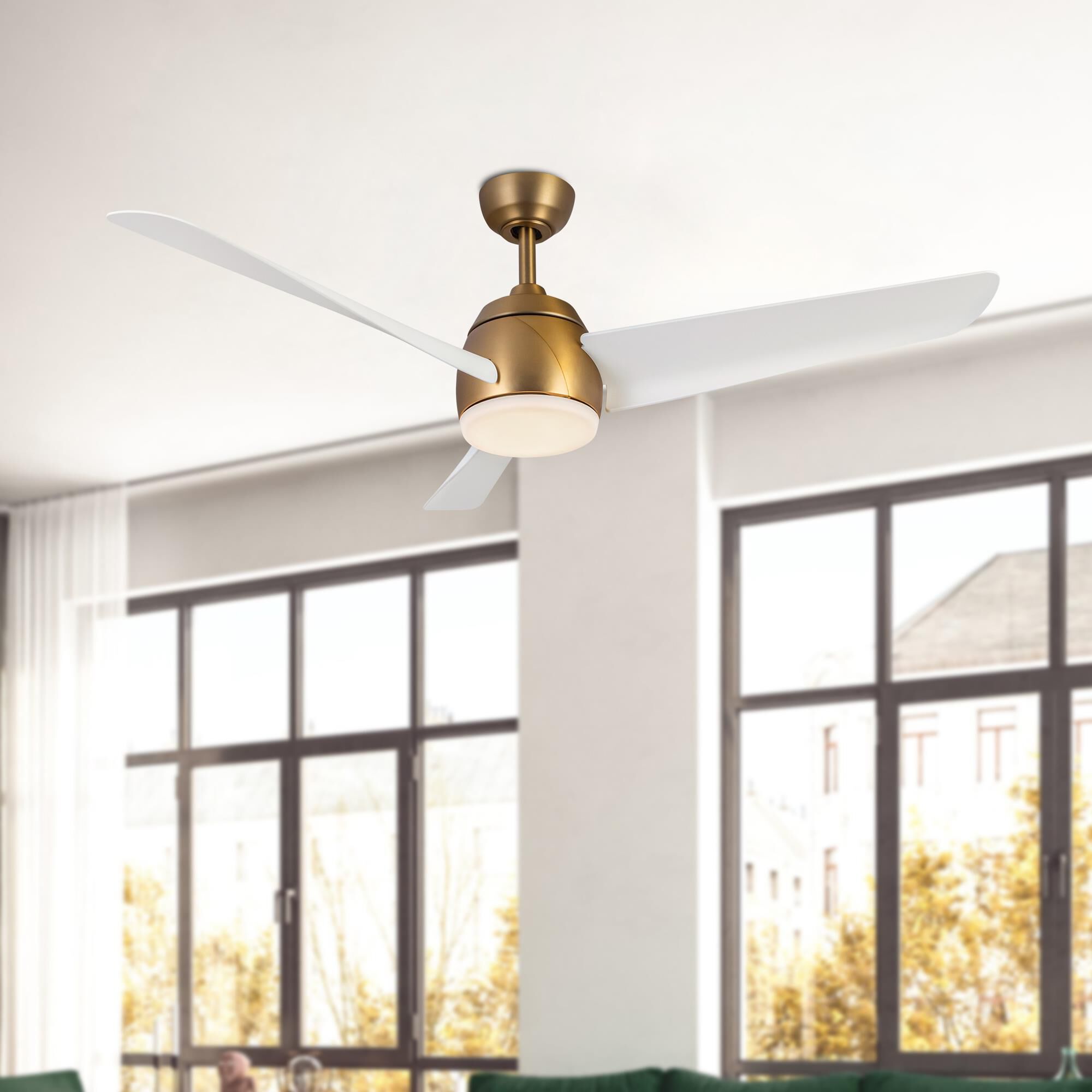 Thalia 54 Inch Ceiling Fan with Light Kit by Kuzco Lighting
