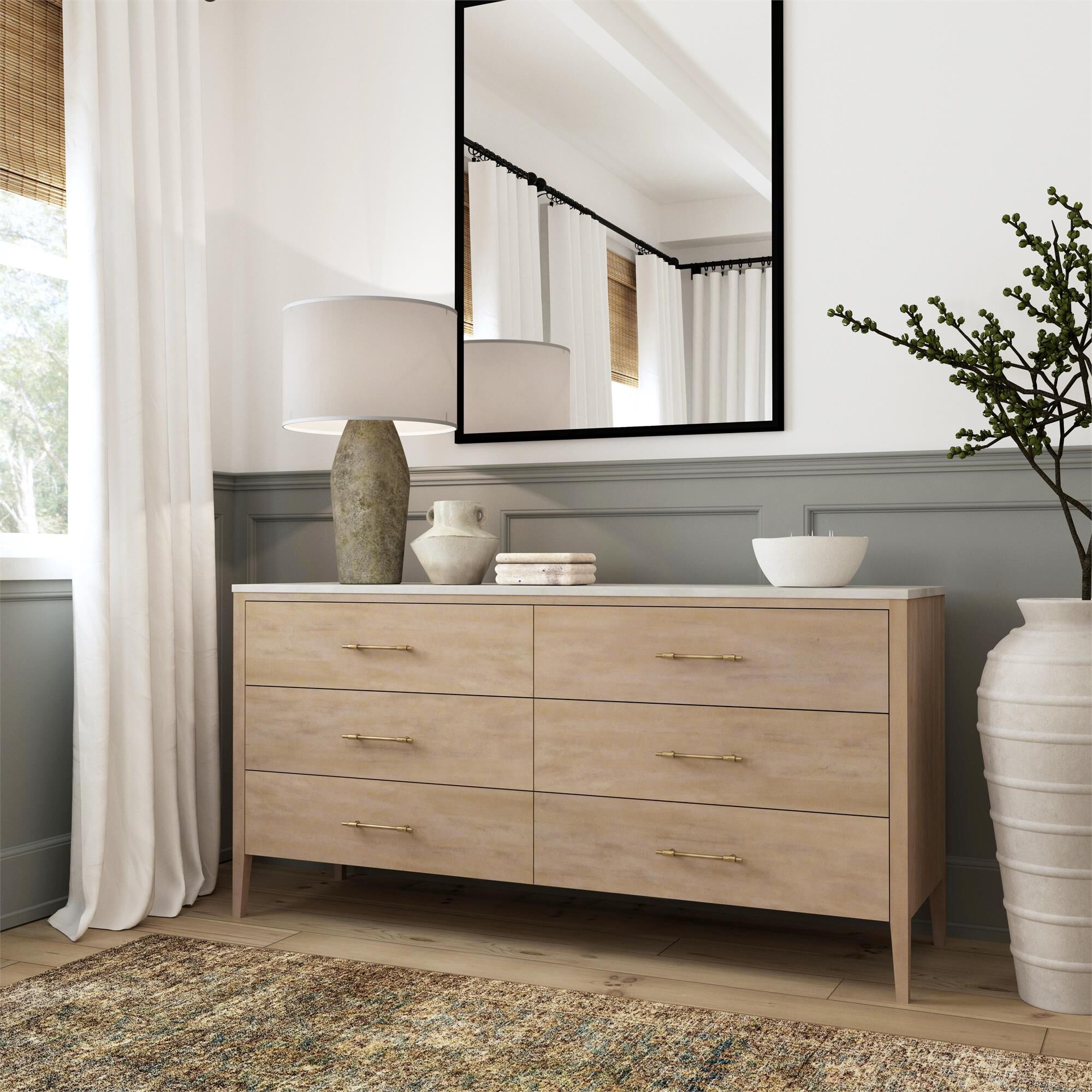 Shown in White and Light Beige Marble finish
