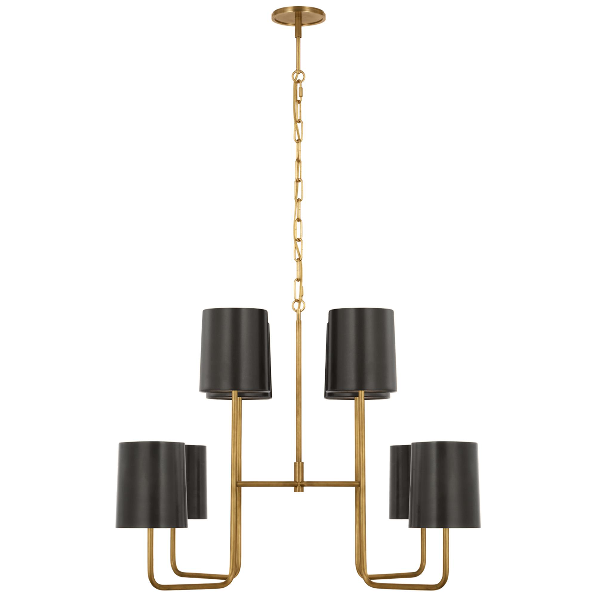 Shown in Soft Brass finish and Bronze shade