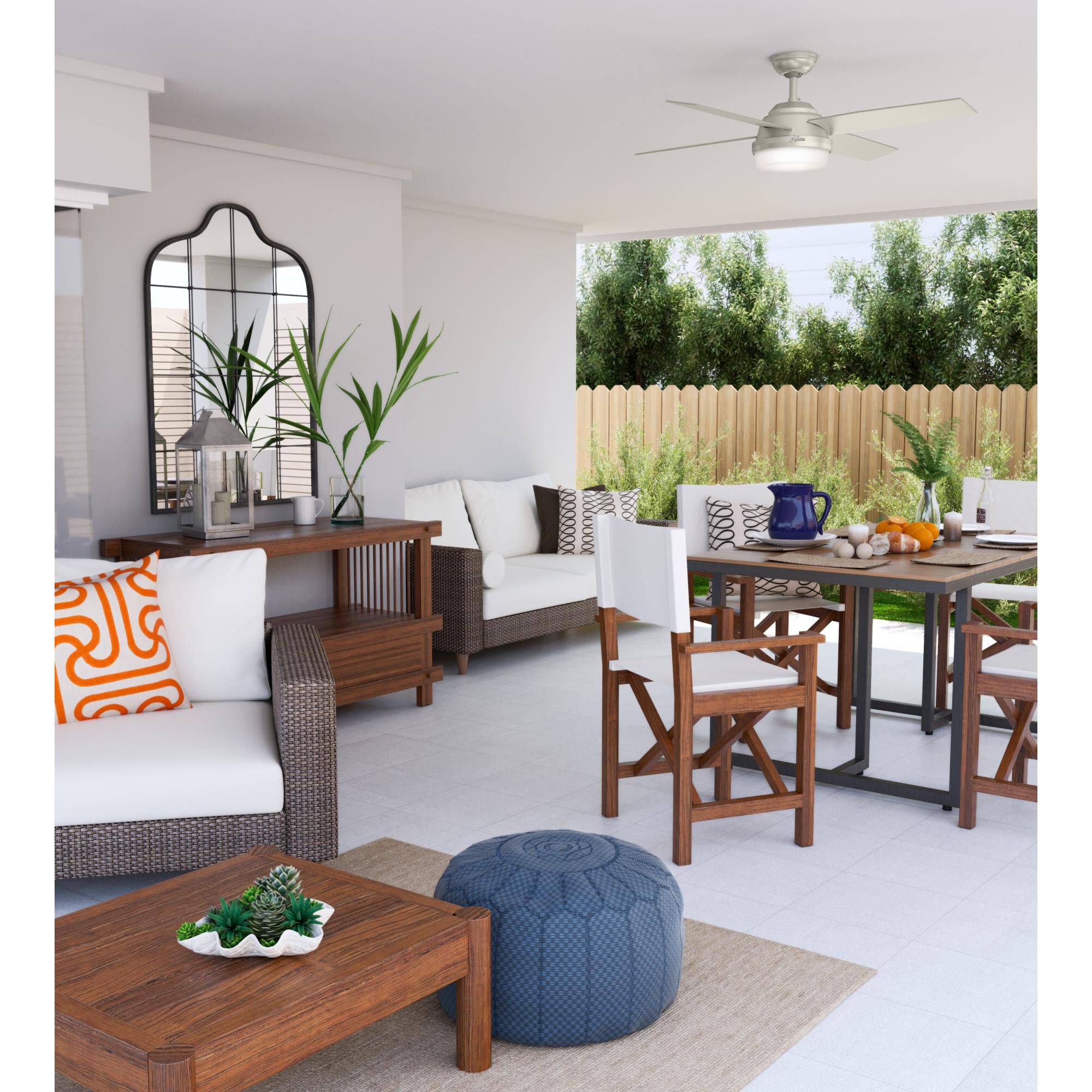 Shown in Matte Nickel finish and Painted Cased White glass