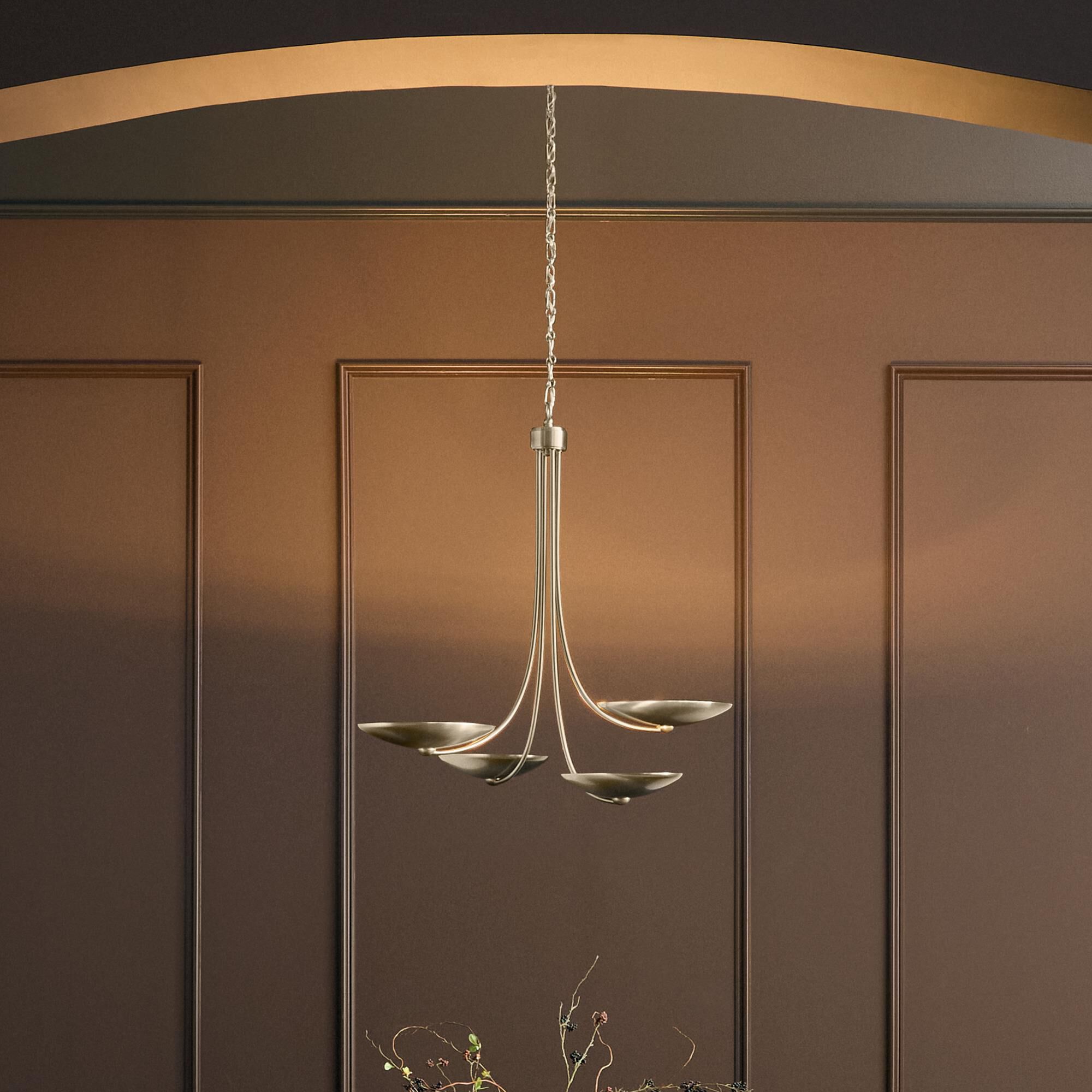 Shown in Champagne Bronze finish and Champagne Bronze shade