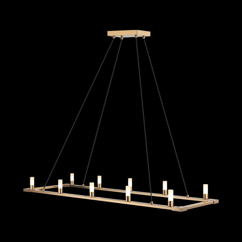 Cascadian 48 Inch 10 Light Linear Suspension Light by Matteo Lighting