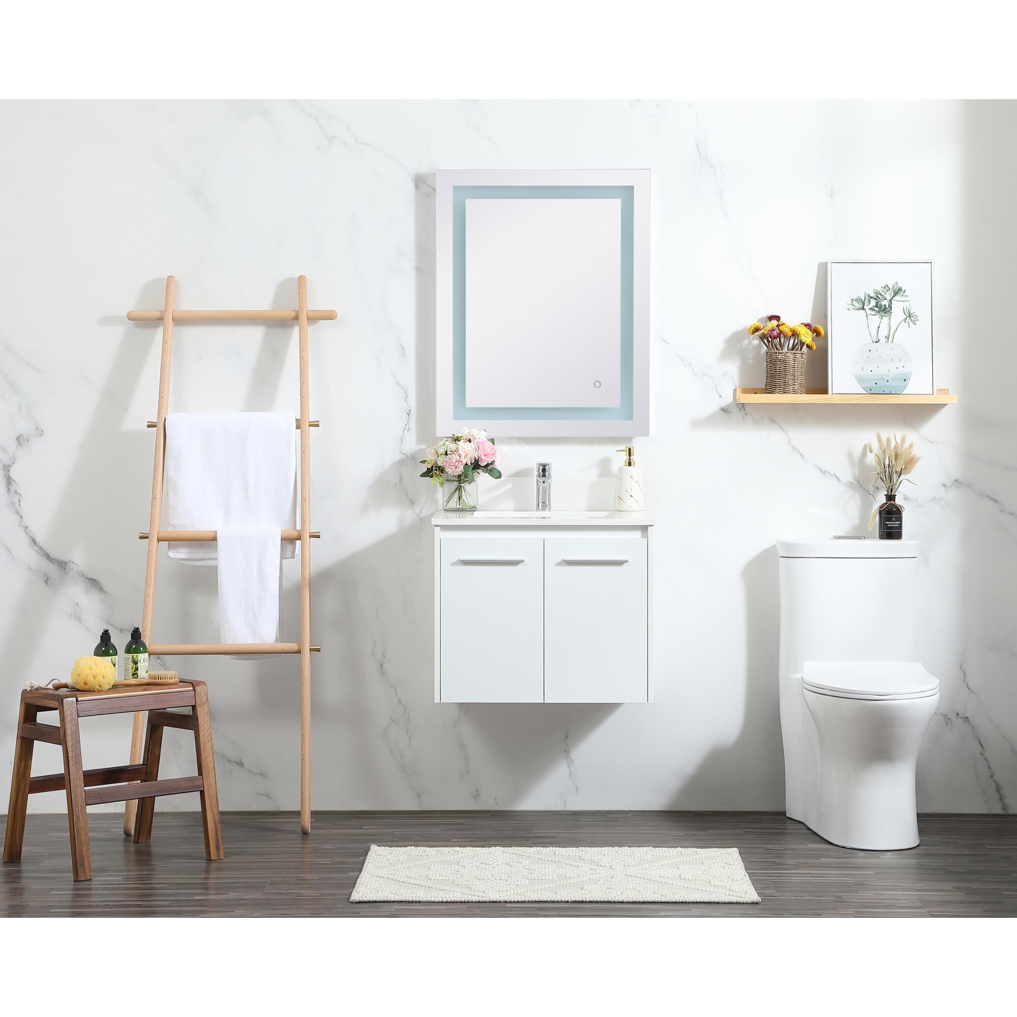 Shown in White finish