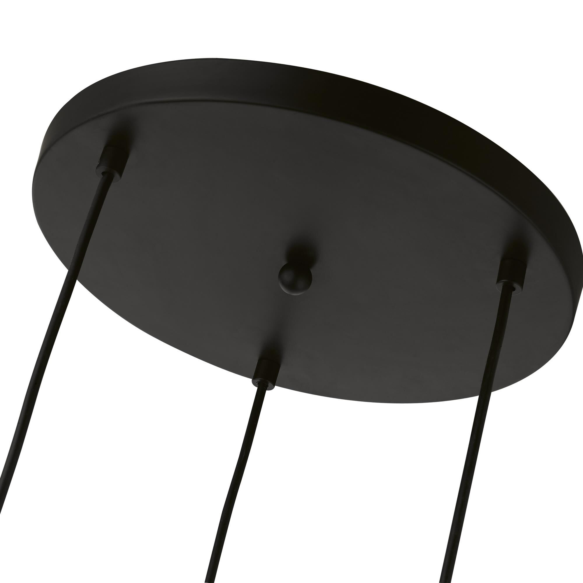 Shown in Black with Brushed Nickel Accents finish and Clear glass