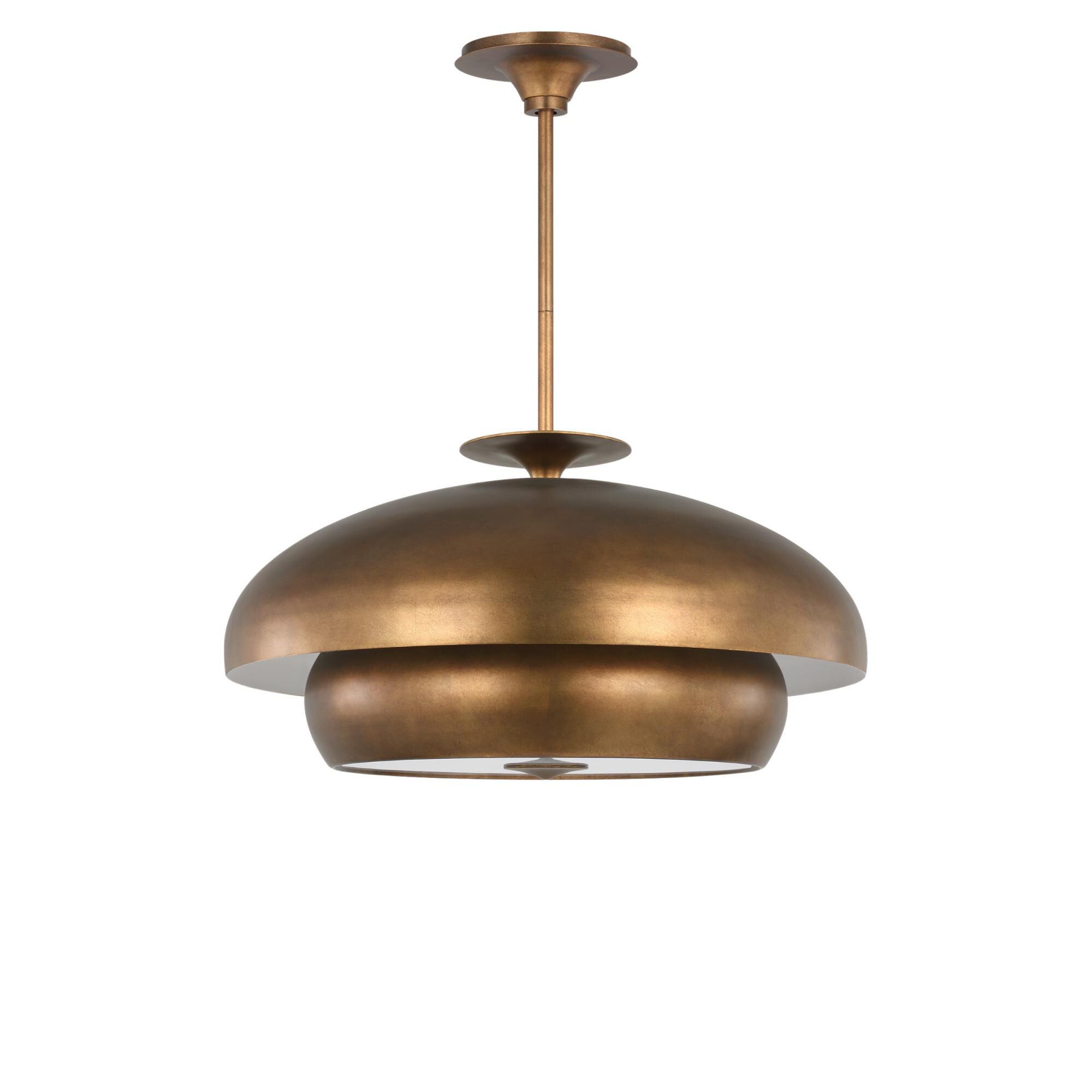 Shown in Vintage Gild finish and Silk Print Inside, Clear Outside Tempered glass