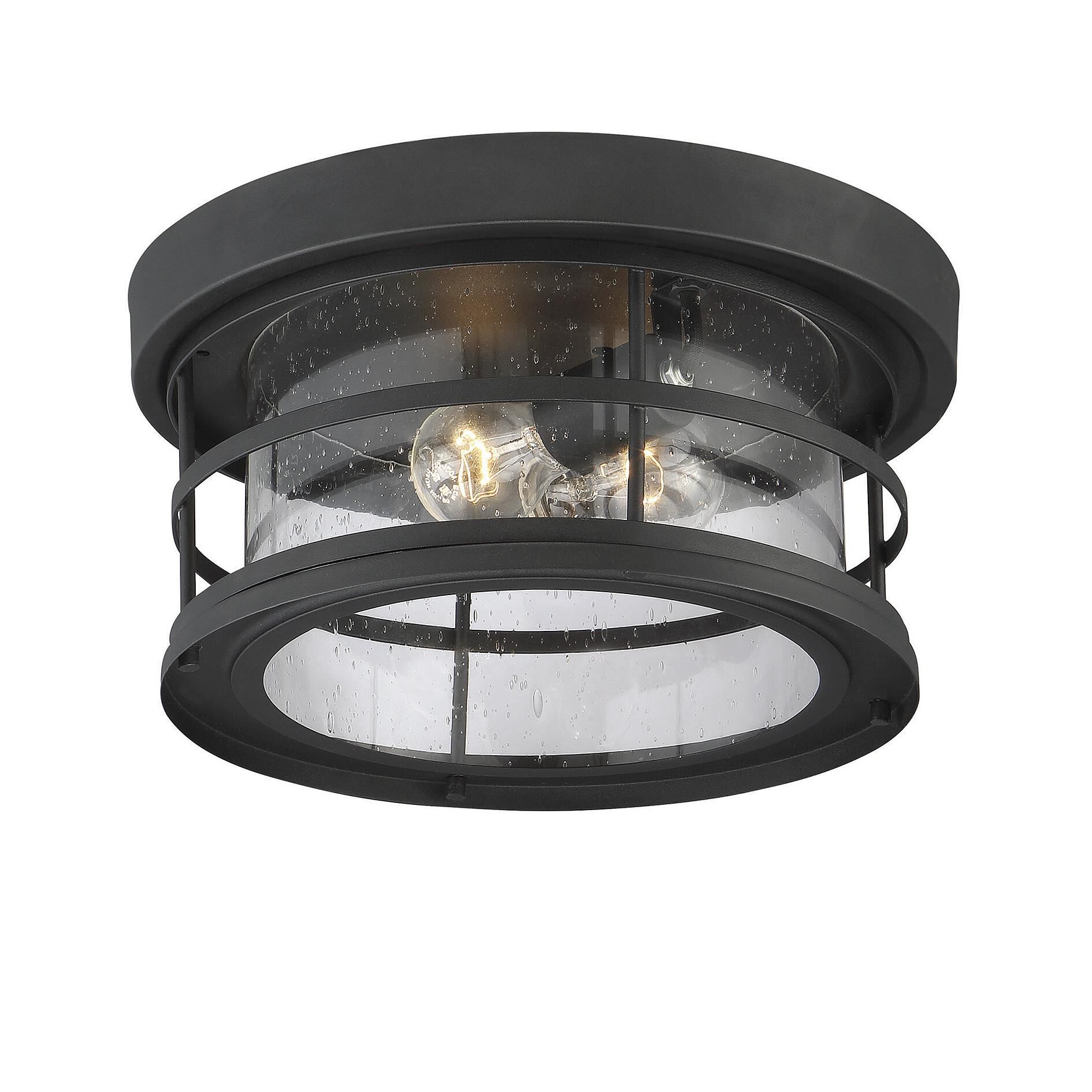 Barrett 13 Inch 2 Light Outdoor Flush Mount by Savoy House