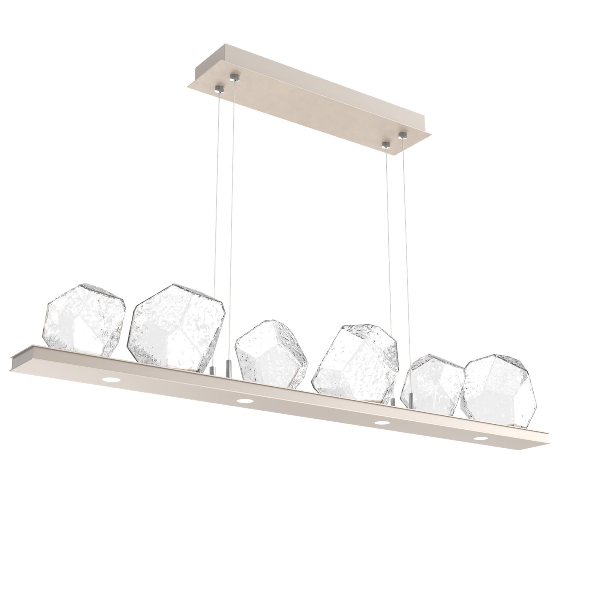 Shown in Beige Silver finish and Clear glass