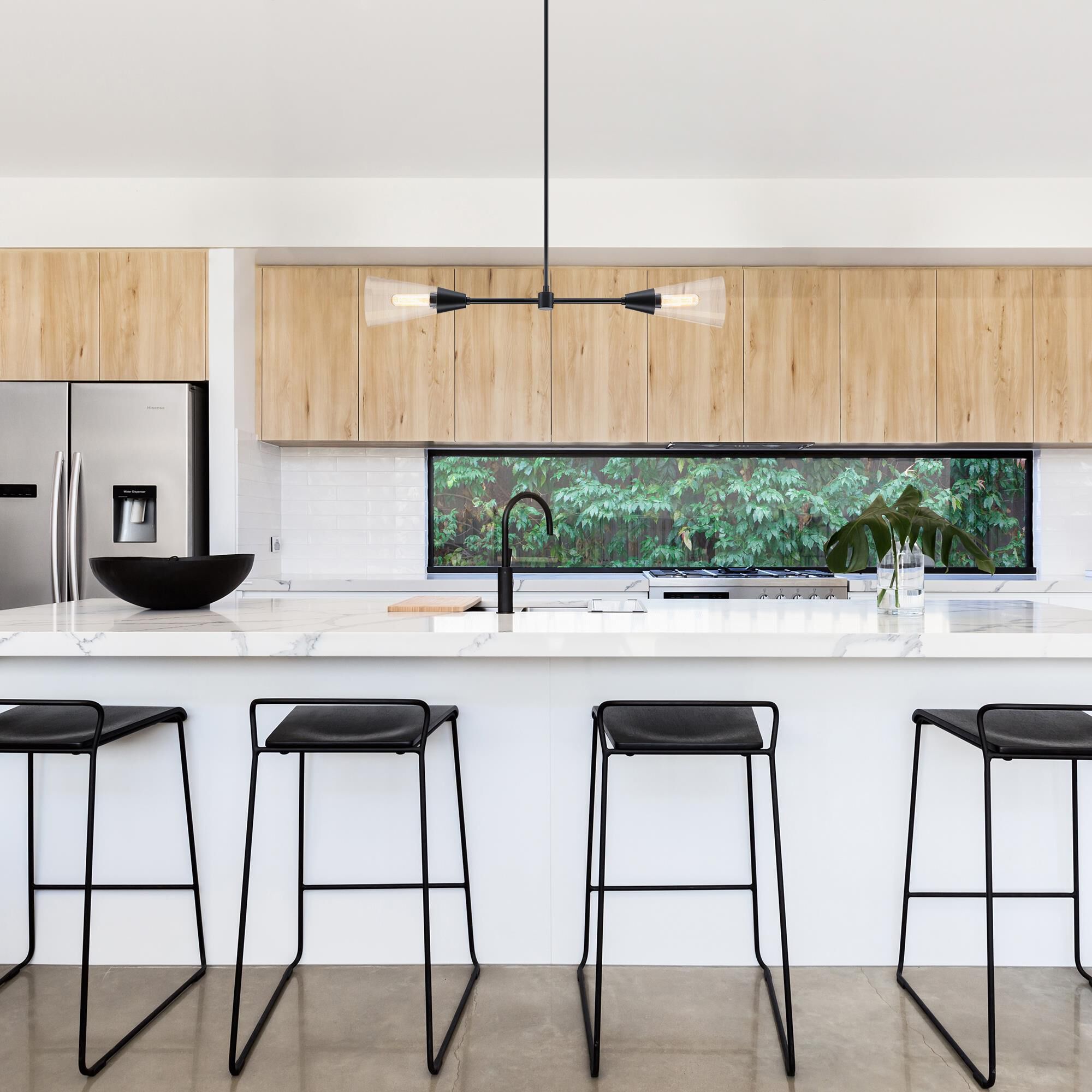 Norro 36 Inch 2 Light Linear Suspension Light by Designers Fountain