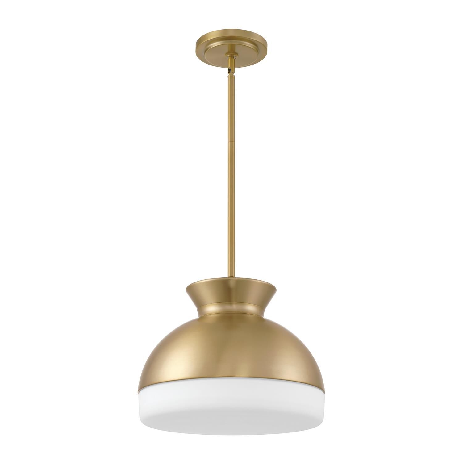 Shown in Vibrant Gold finish and Glass shade