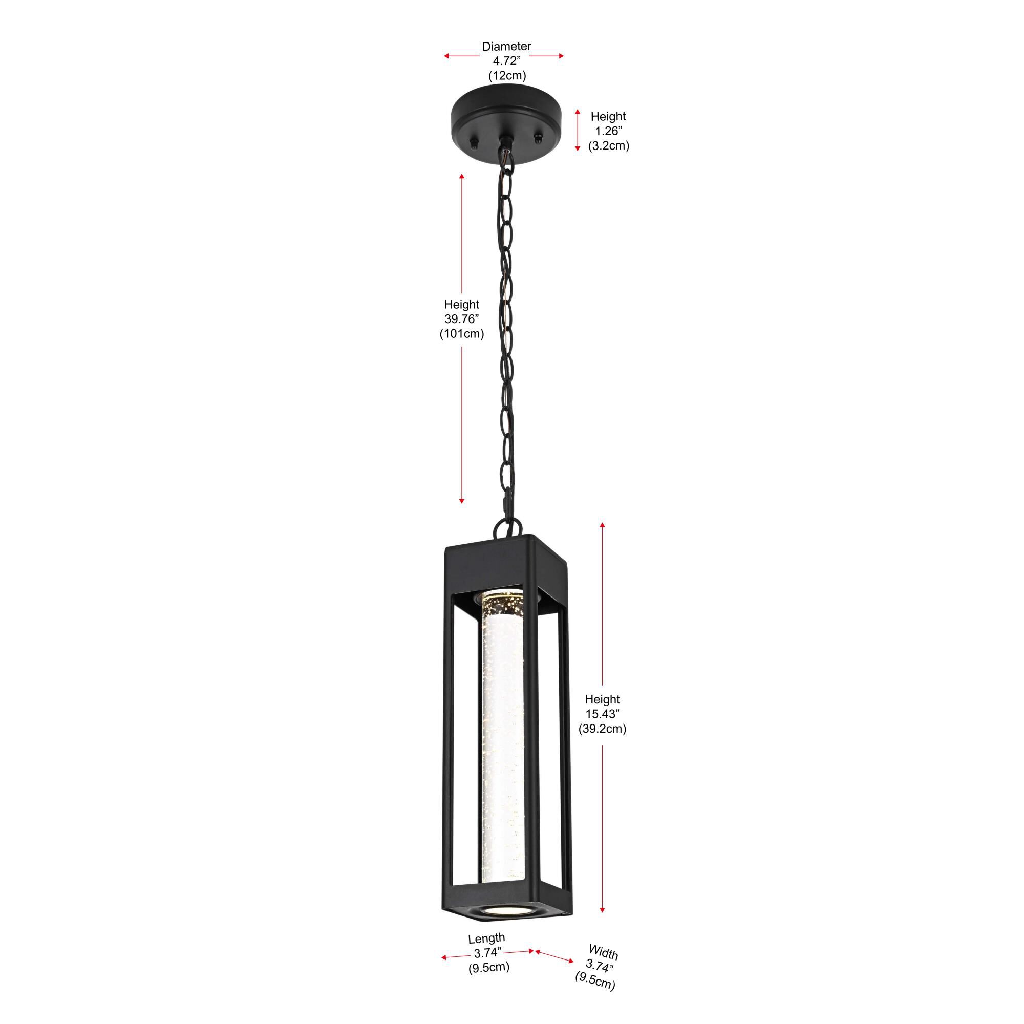 Amaris 15 Inch Outdoor Hanging Lantern by Elegant Lighting