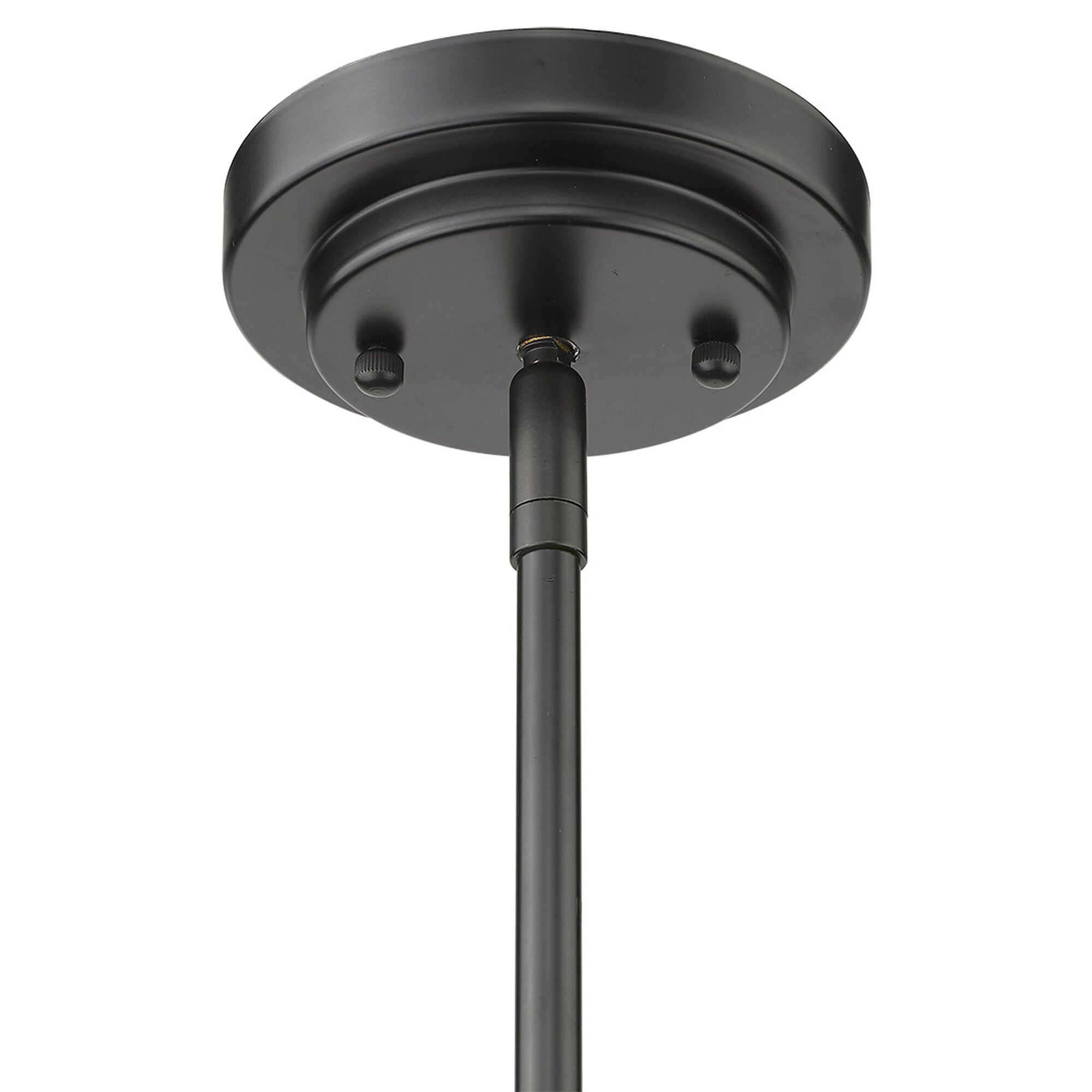 Shown in Matte Black finish and -- glass and -- shade