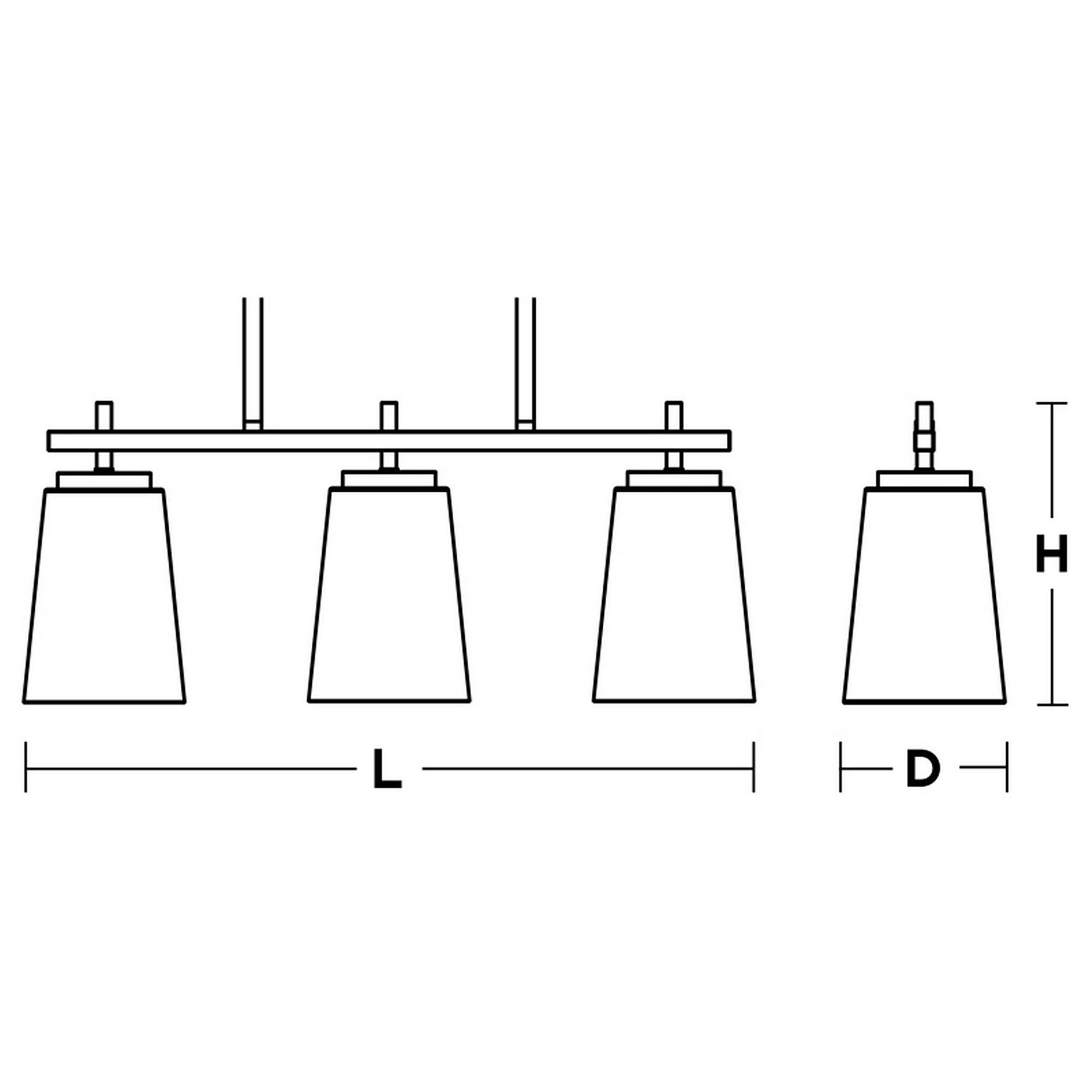 Joanna 23 Inch 3 Light Linear Suspension Light by AFX Lighting