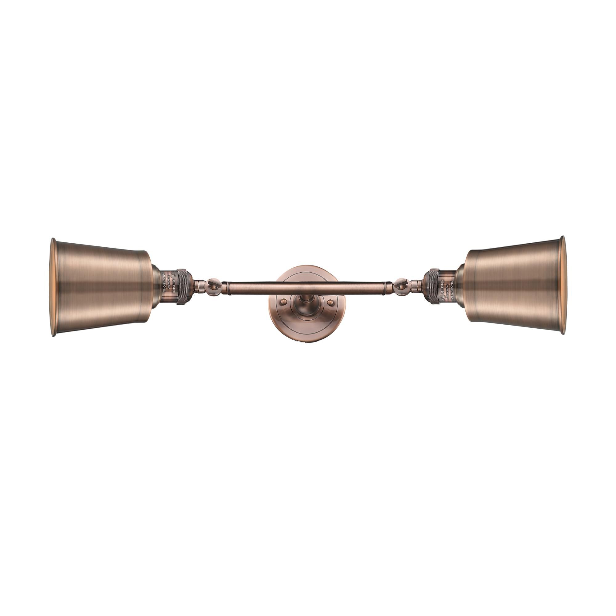 Shown in Antique Copper finish and Antique Copper shade