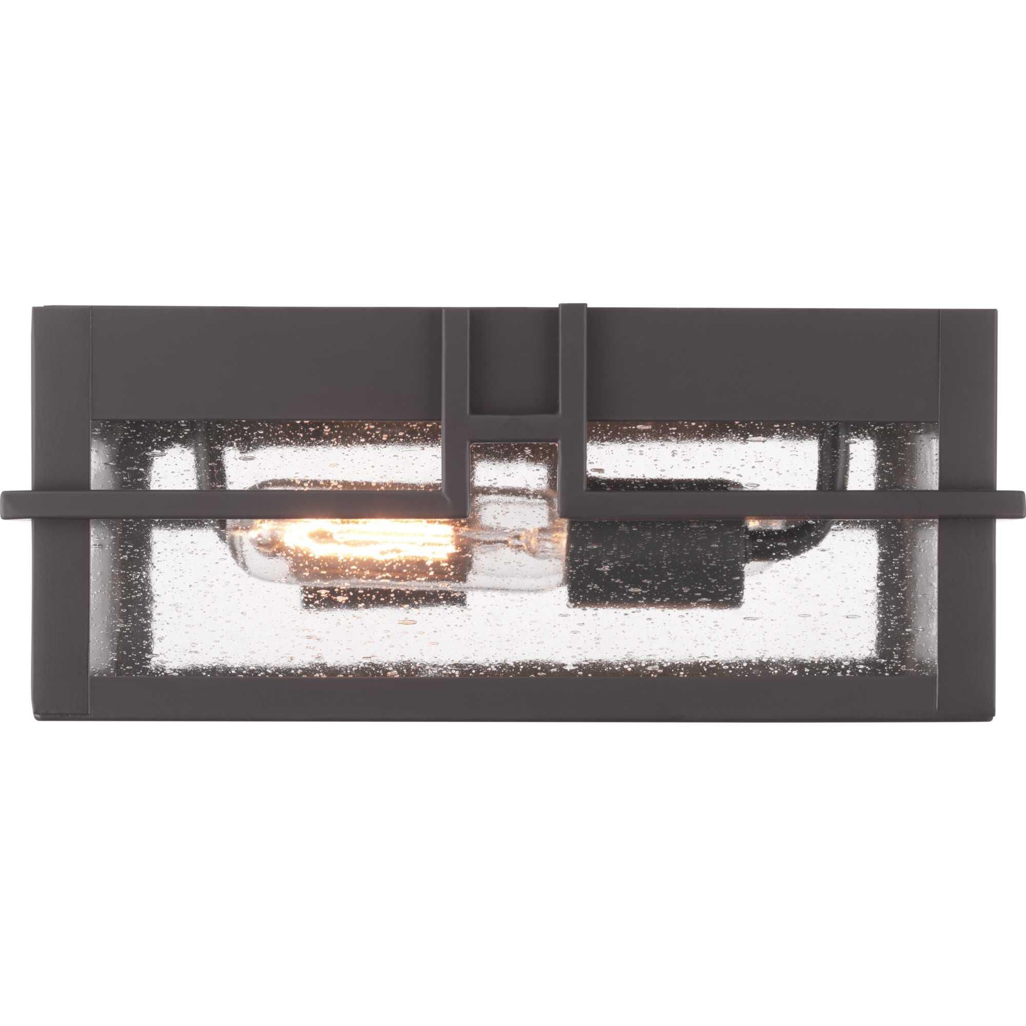 Shown in Antique Bronze finish and Clear Seeded glass