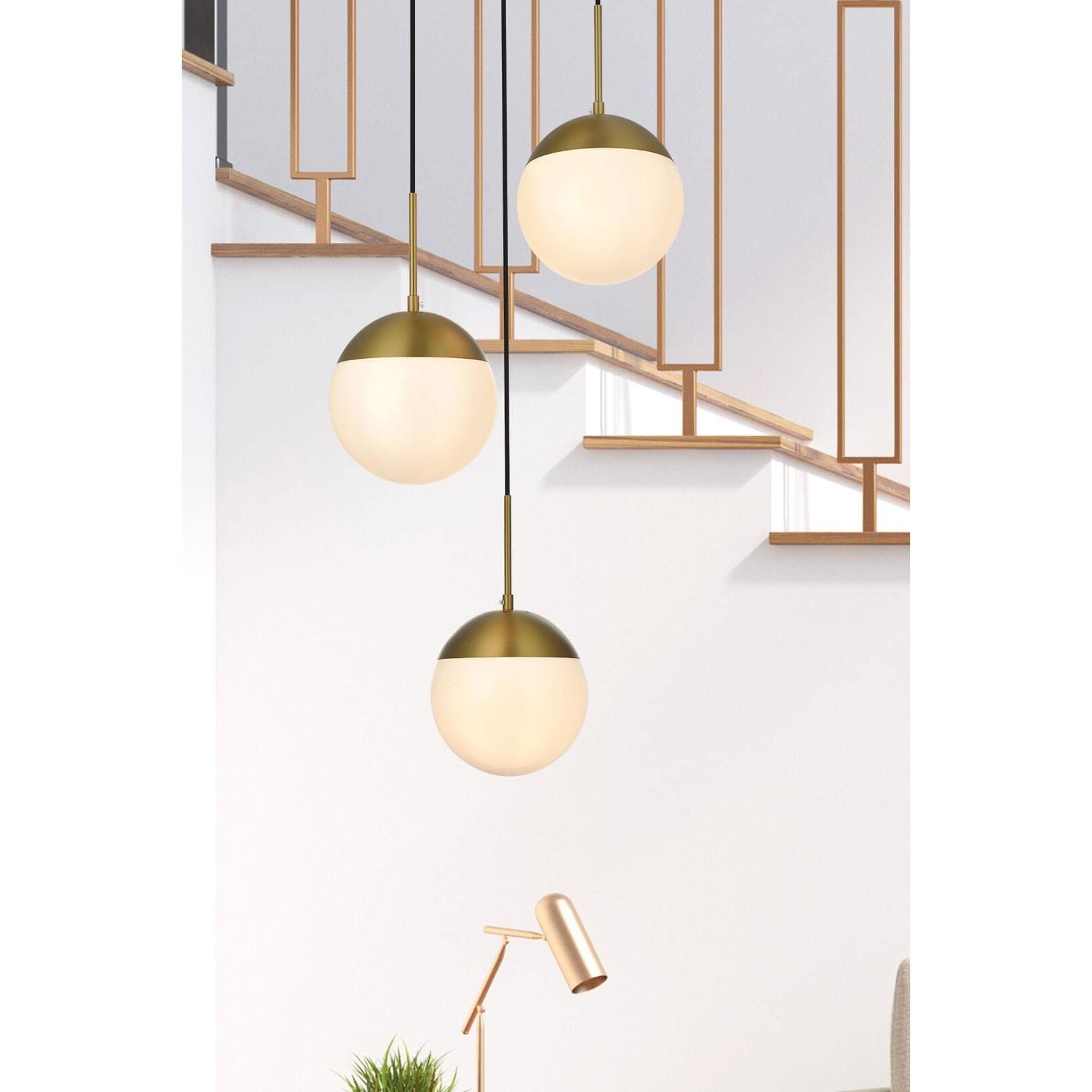 Shown in Satin Gold And Frosted White finish