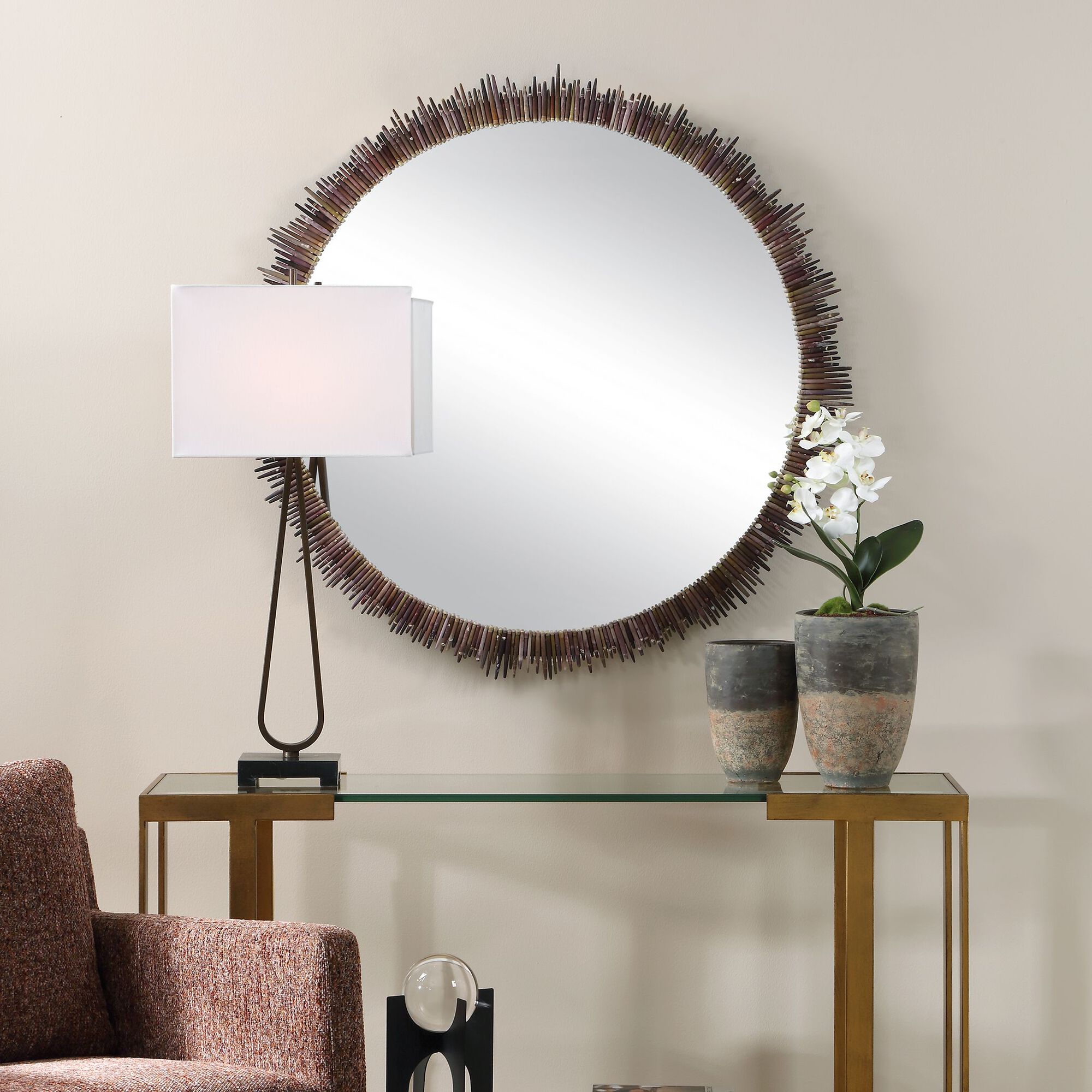 Tiger Sea Urchin Medium Decorative Mirror,