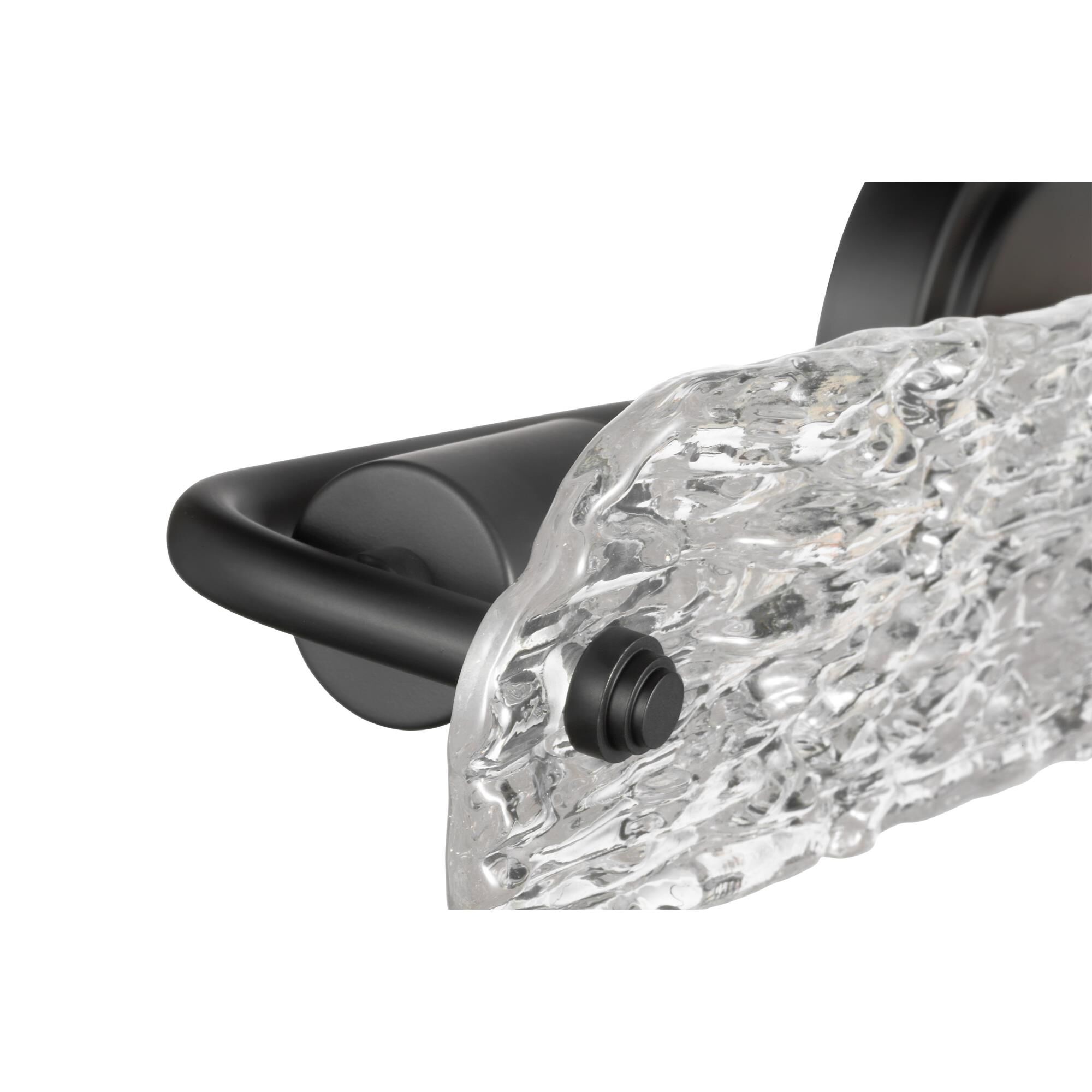 Shown in Matte Black finish and Ice glass