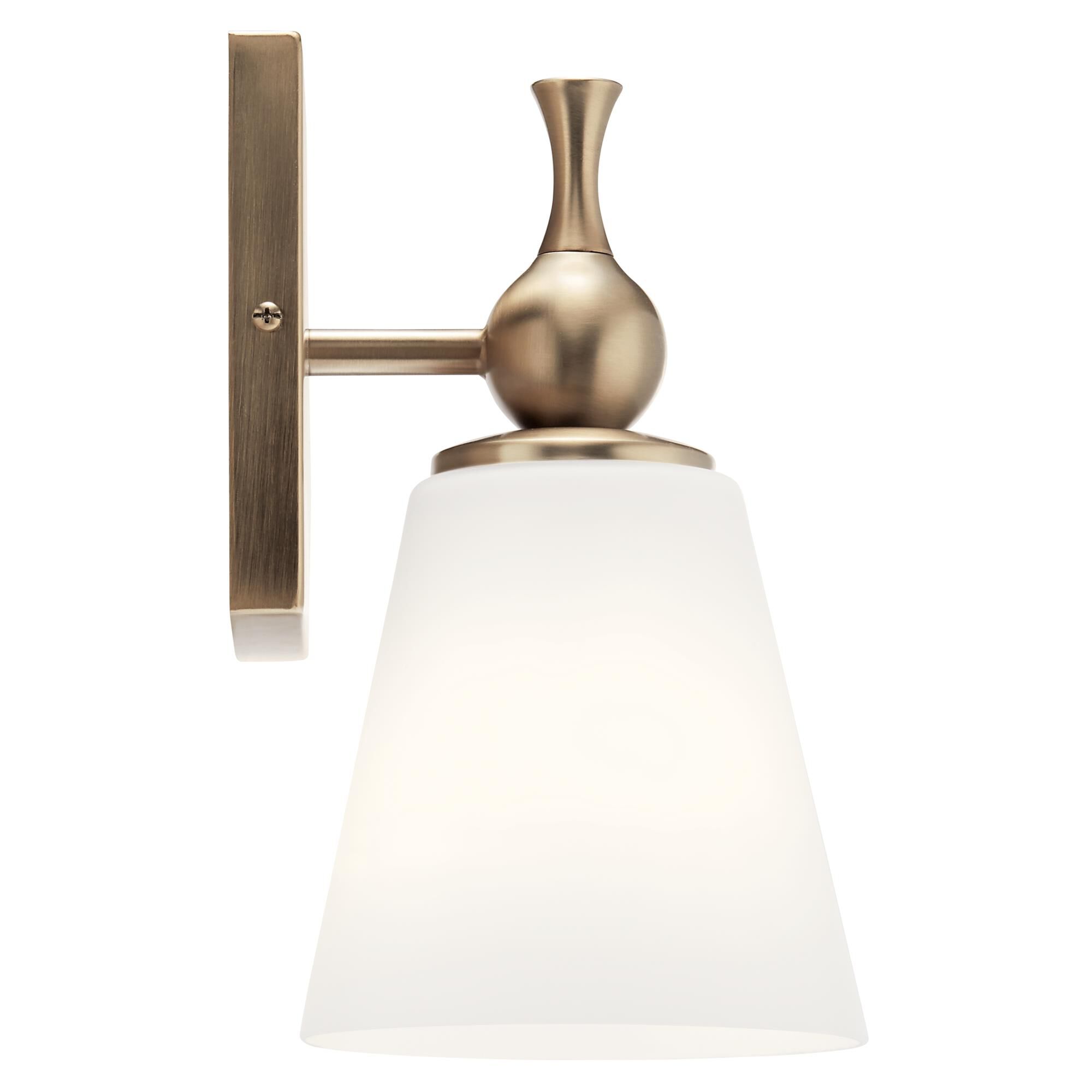 Shown in Champagne Bronze finish and Satin Etched Cased Opal glass